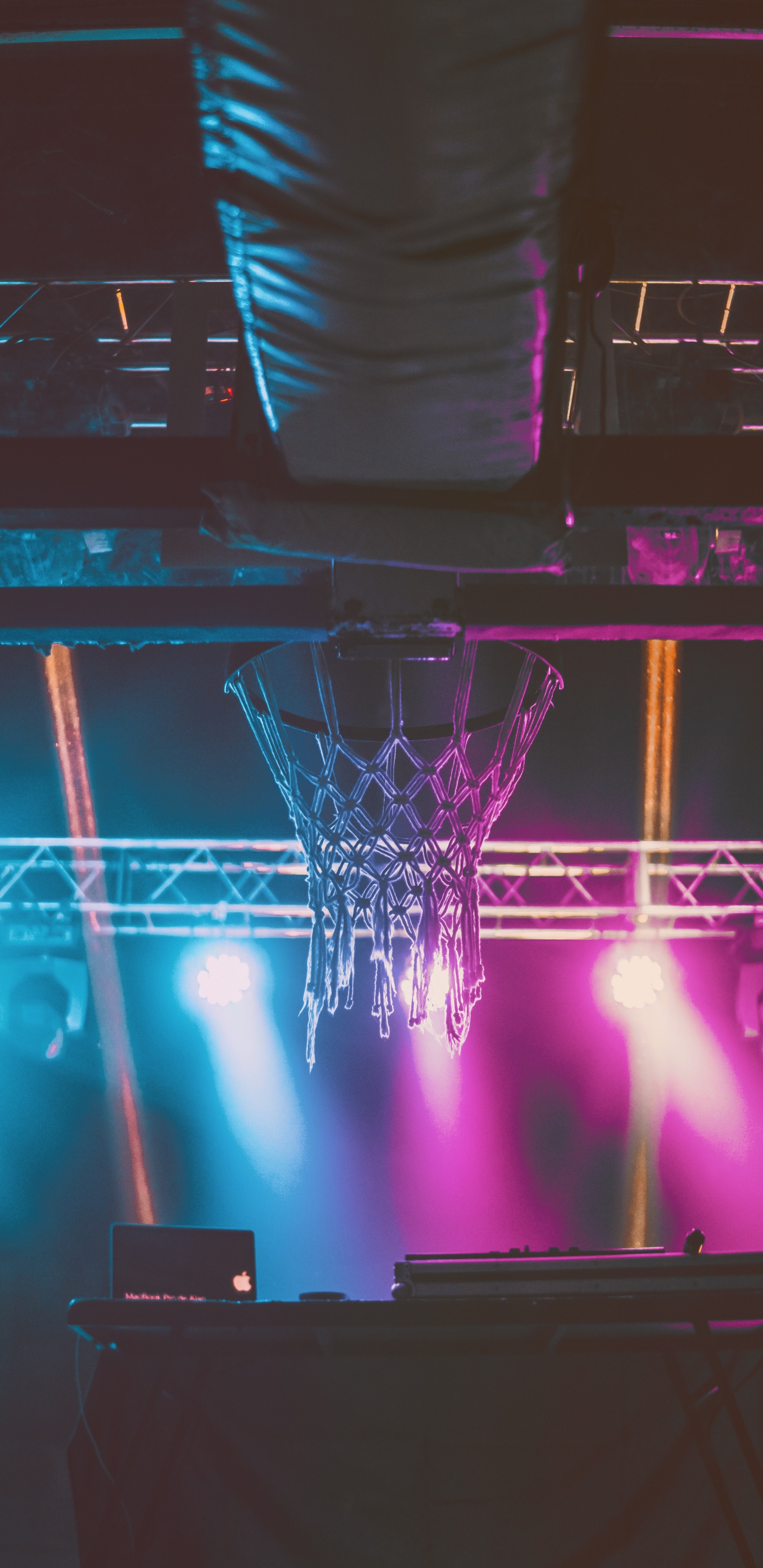 Basketball, Light, Space, Energy, Purple. Wallpaper in 1440x2960 Resolution