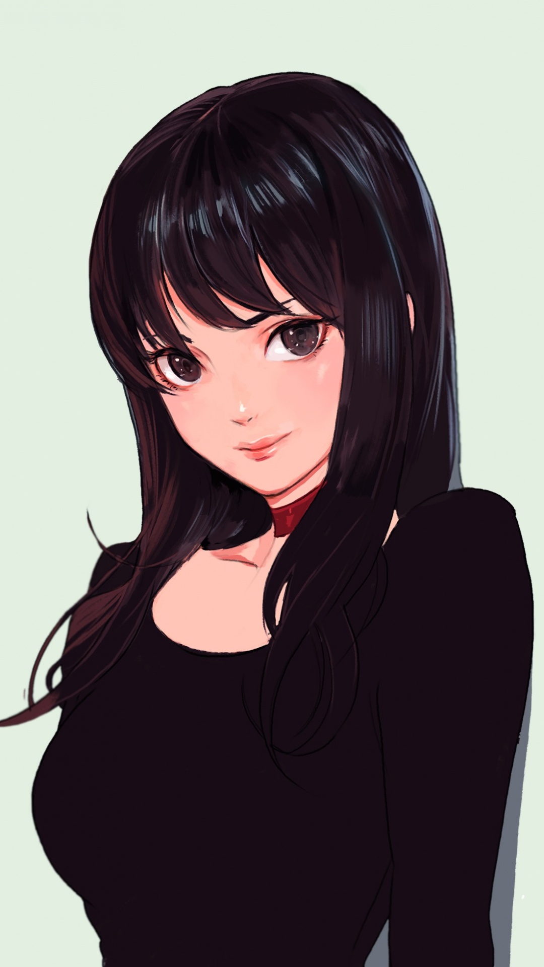 Mujer en Camisa de Manga Larga Negra. Wallpaper in 1080x1920 Resolution