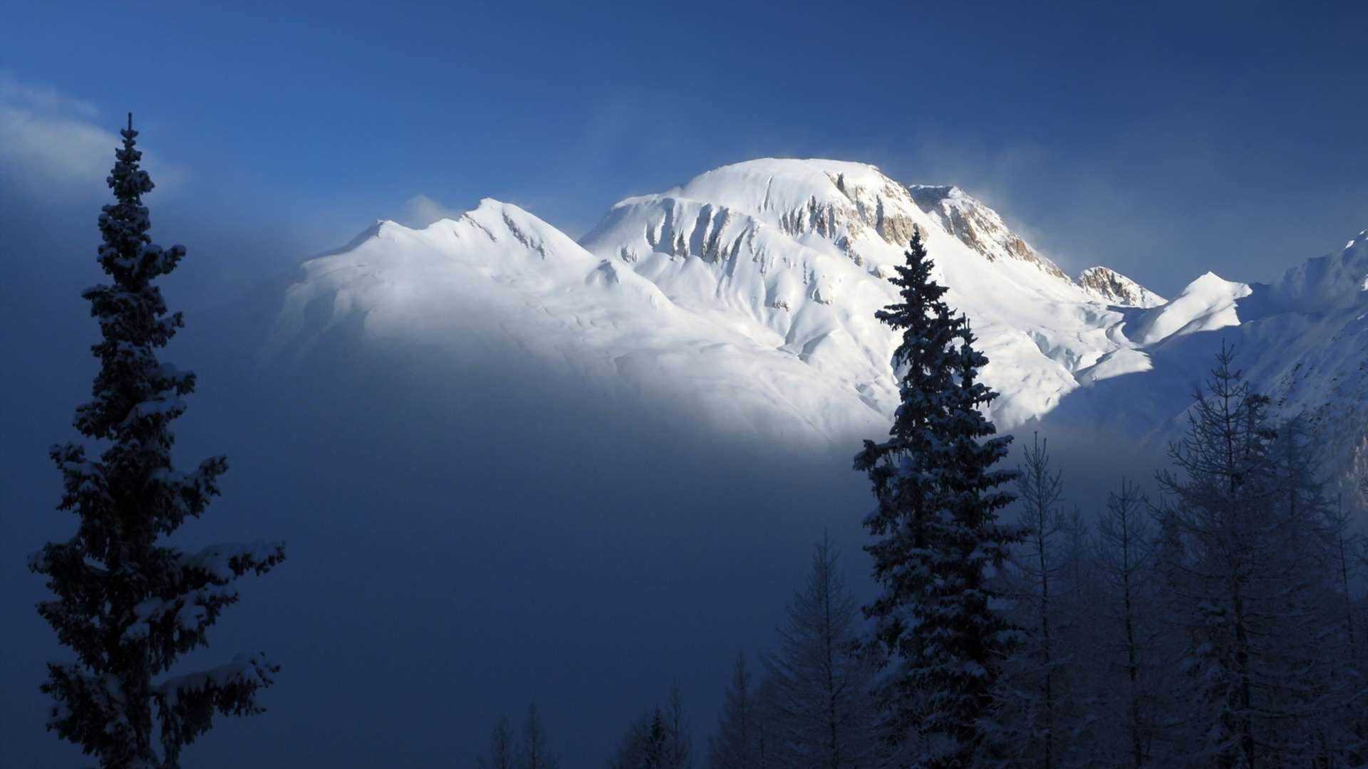 Schneebedeckter Berg Tagsüber. Wallpaper in 1920x1080 Resolution