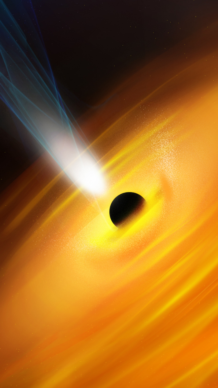 黑洞, 宇宙, 橙色, 天文学对象, 气氛 壁纸 750x1334 允许