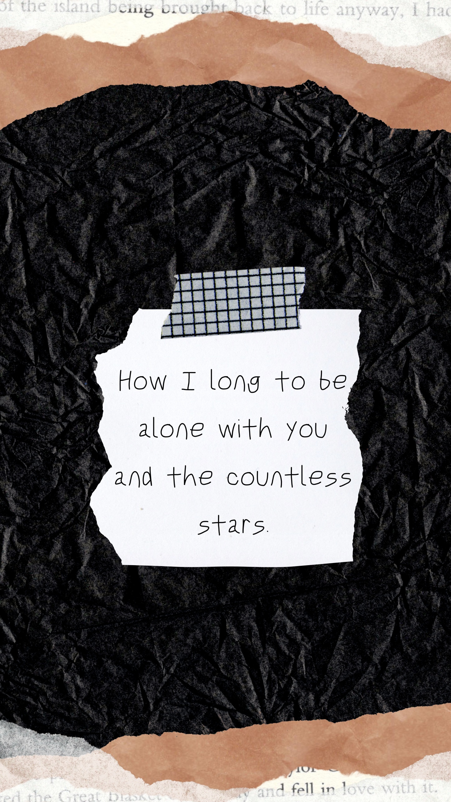 Papier D'impression Blanc Sur Textile Noir. Wallpaper in 1440x2560 Resolution