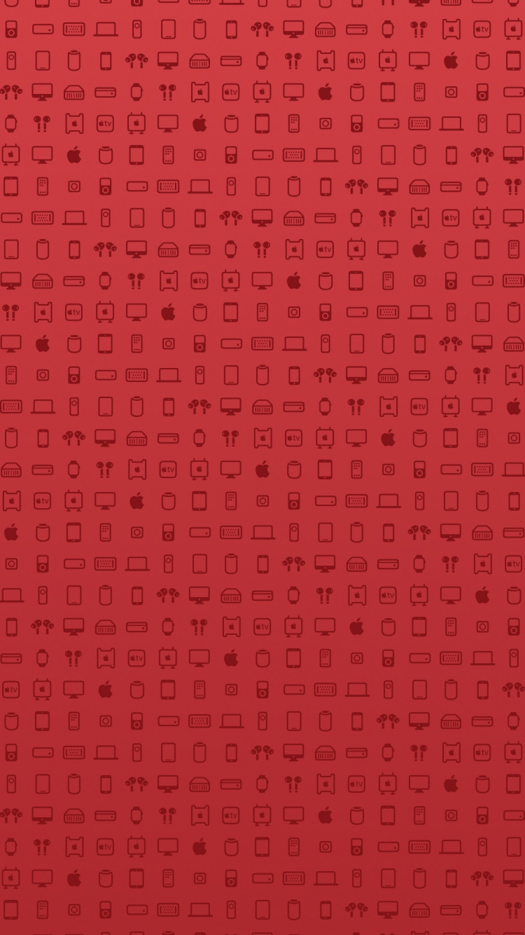 Muster, Äpfeln, Ios, Glyphe, Brown. Wallpaper in 750x1334 Resolution