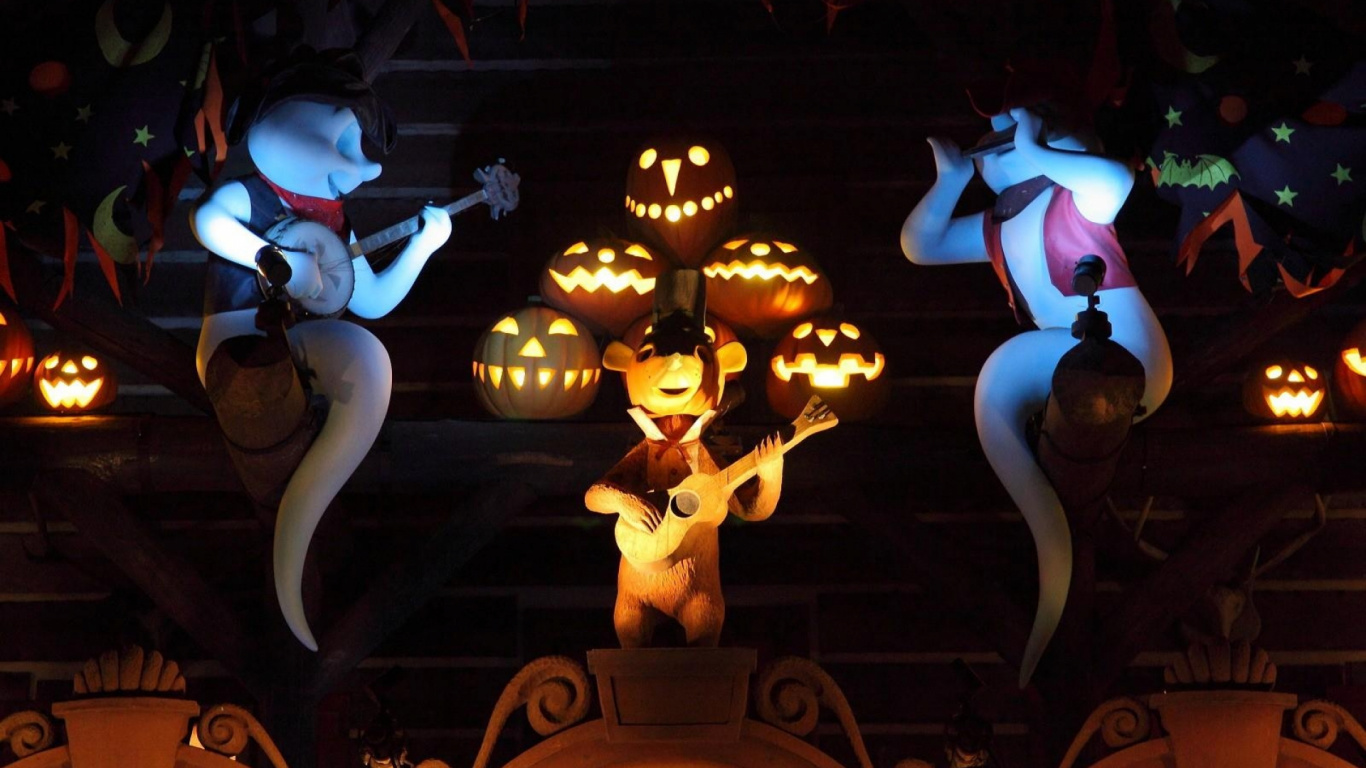 Animación, Recreación, Halloween, Oscuridad. Wallpaper in 1366x768 Resolution