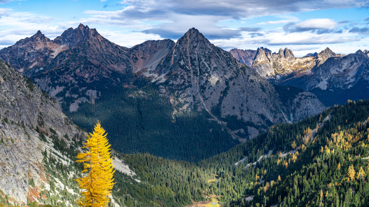 Okanogan-wenatchee National Forest, Cloud, Plant, Mountain, Natural Landscape. Wallpaper in 1280x720 Resolution