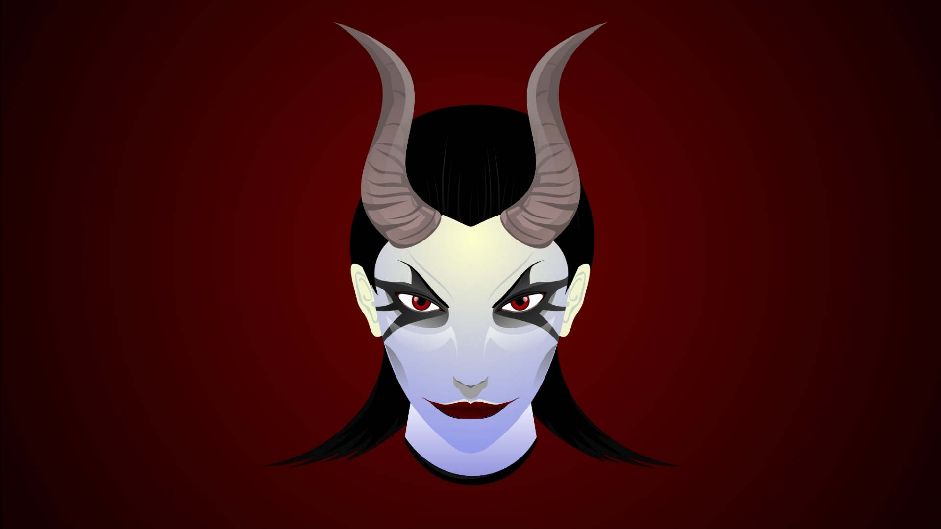 Weiße Und Schwarze Katze Mit Schwarzen Haaren Illustration. Wallpaper in 1920x1080 Resolution