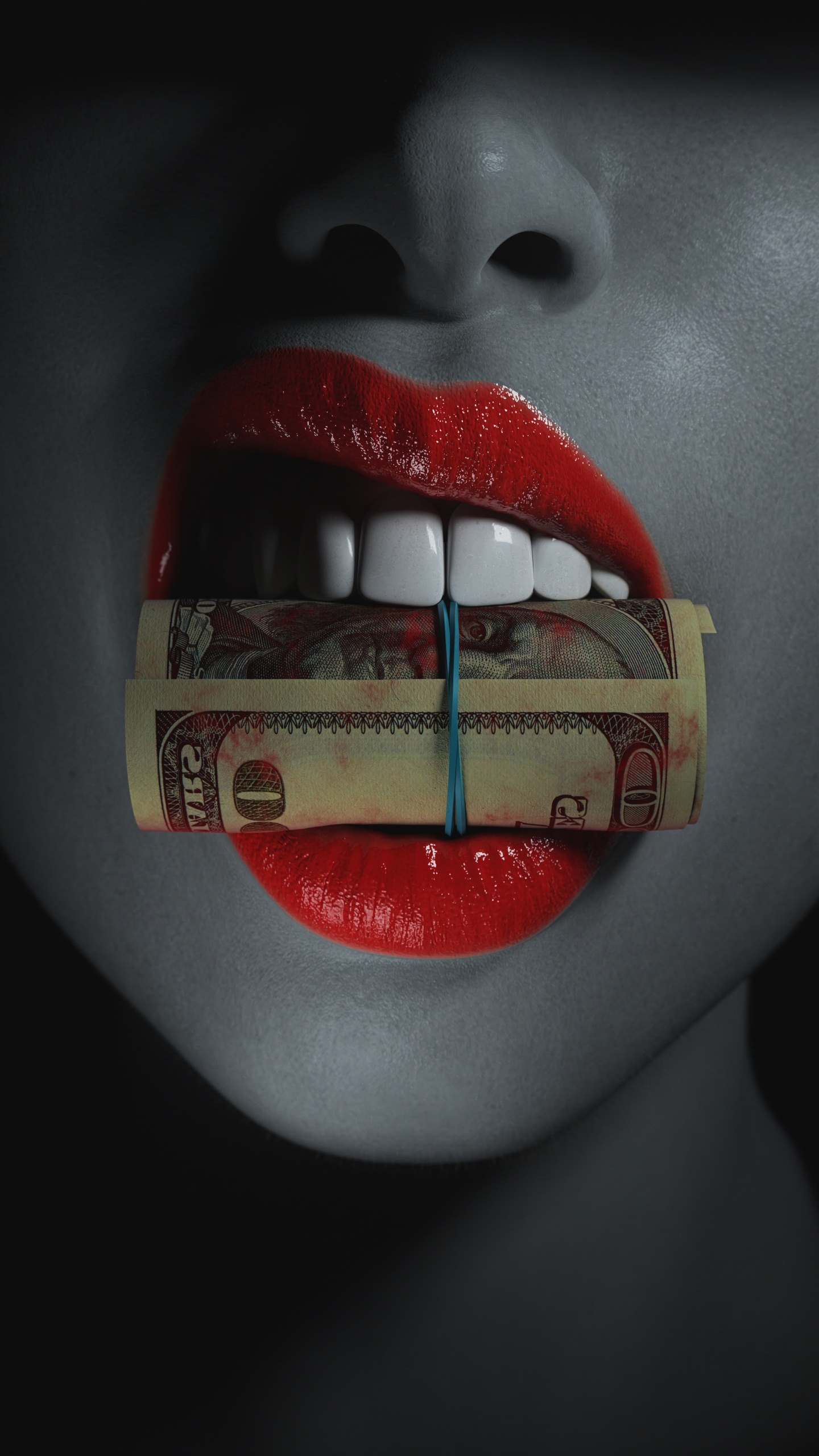 Lip, Lips, Painting, Soundcloud, Poster. Wallpaper in 1440x2560 Resolution