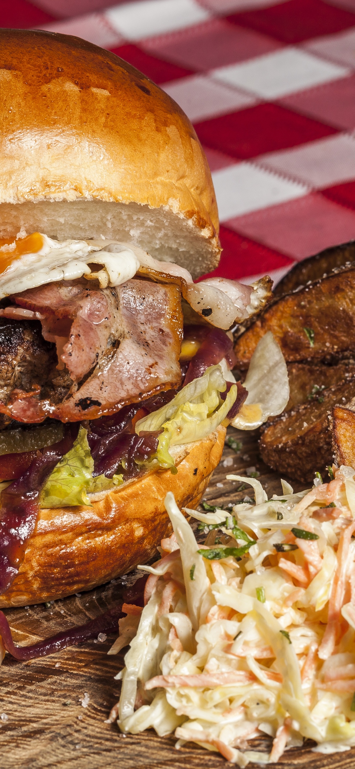 Hamburger, Pommes, Cheeseburger, Rindfleisch, Gericht. Wallpaper in 1242x2688 Resolution