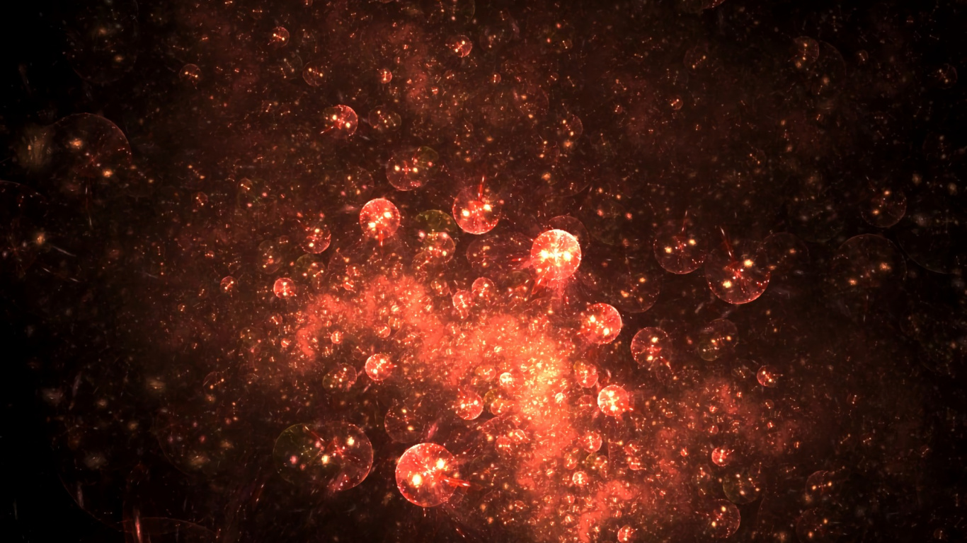 Illustration de la Galaxie Rouge et Noire. Wallpaper in 1366x768 Resolution