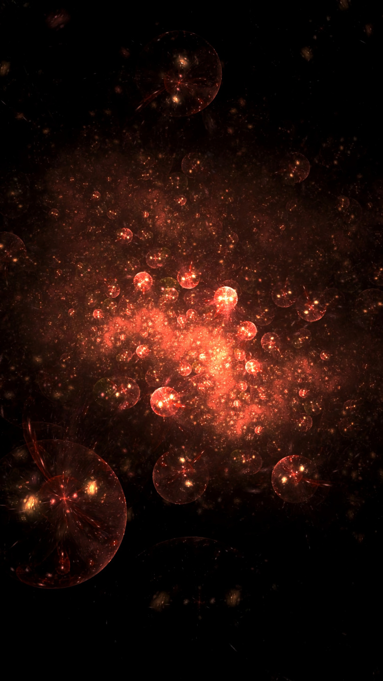 Illustration de la Galaxie Rouge et Noire. Wallpaper in 750x1334 Resolution