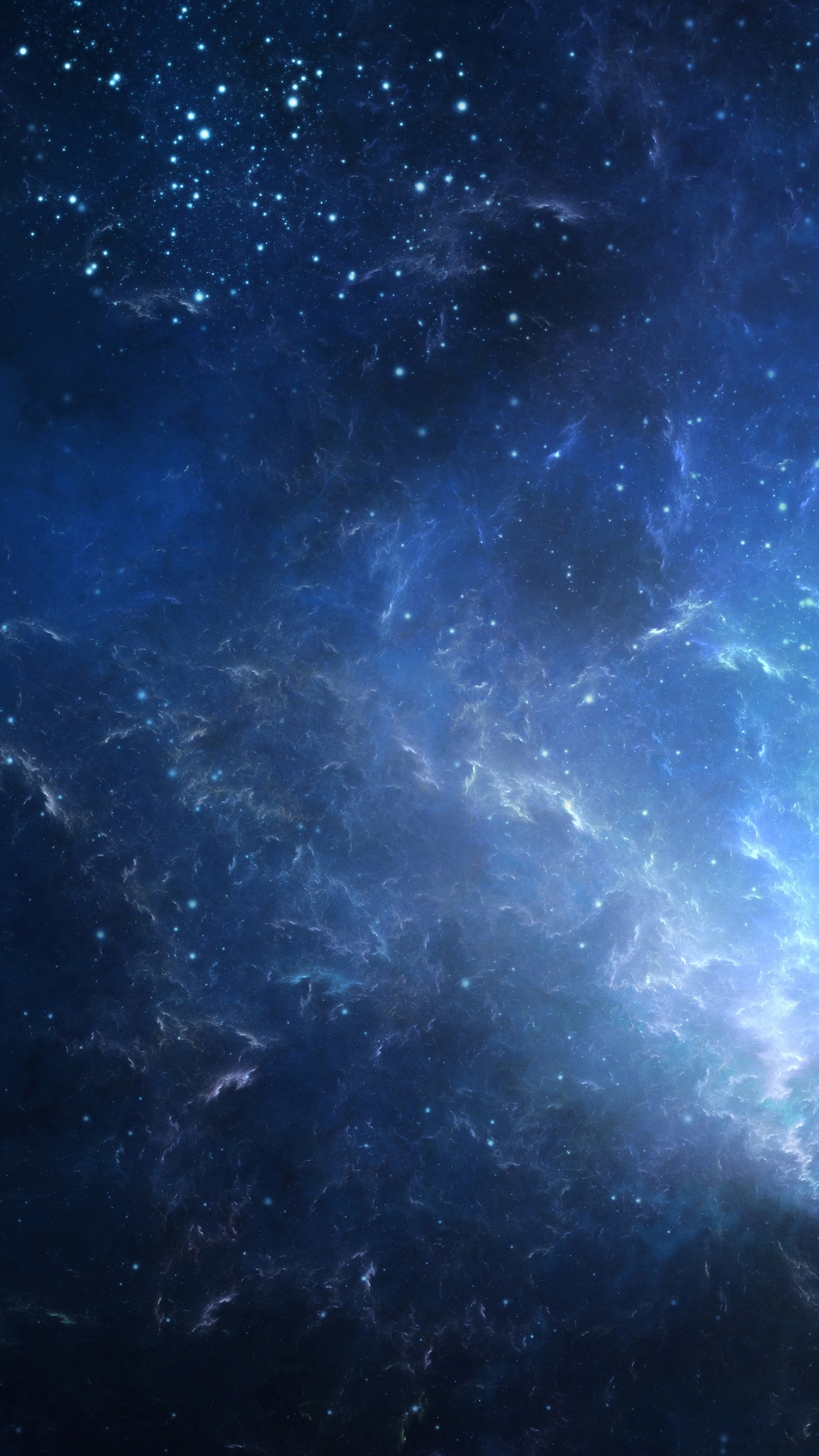 Blue and White Starry Night Sky. Wallpaper in 1080x1920 Resolution