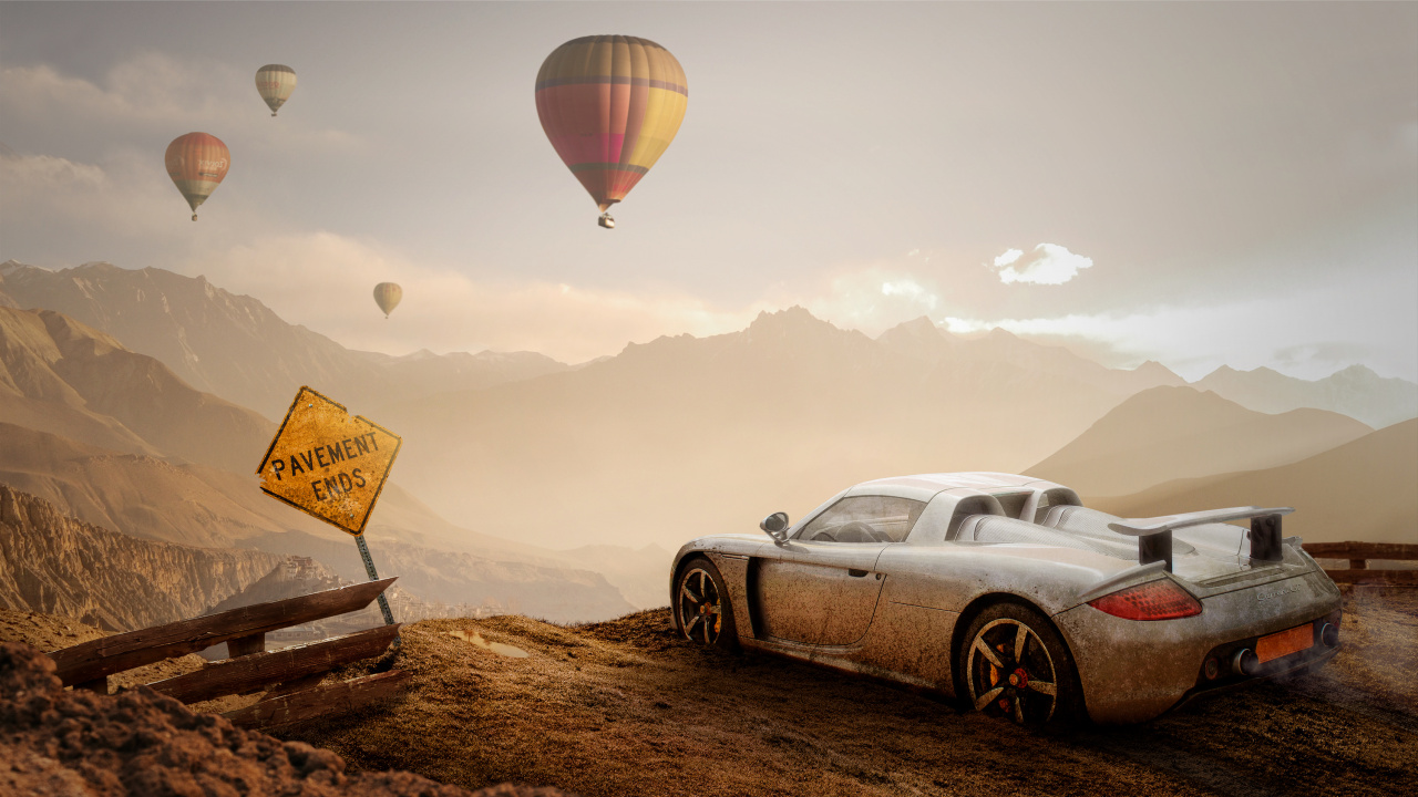 Silver Coupe on Brown Field During Daytime. Wallpaper in 1280x720 Resolution