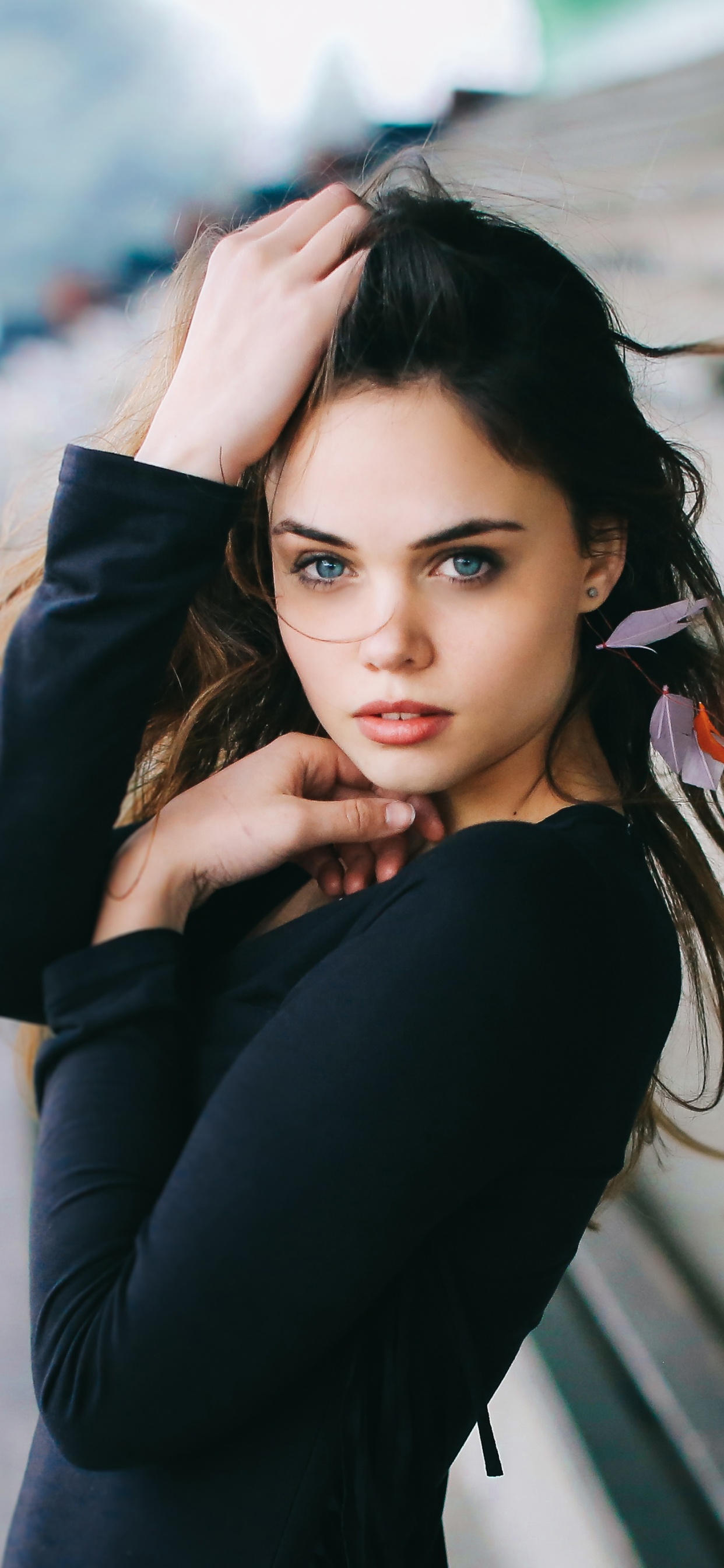 Cabello, Belleza, Piel, Peinado, Hombro. Wallpaper in 1242x2688 Resolution