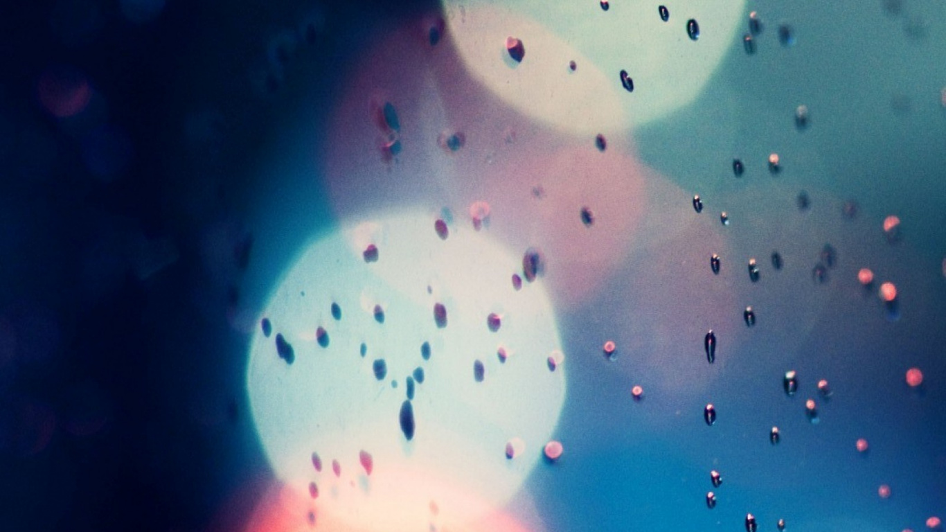 Illustration à Pois Bleu et Blanc. Wallpaper in 1366x768 Resolution