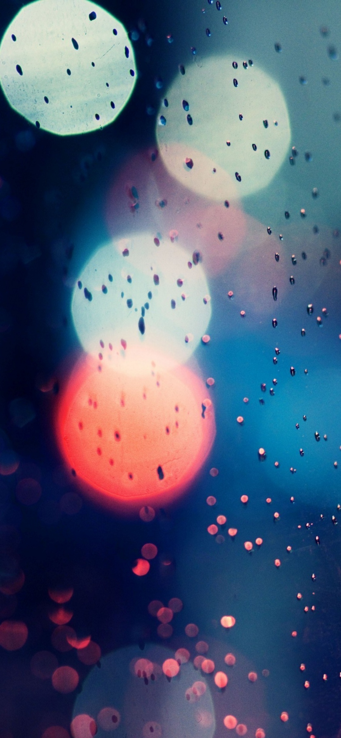 Blue and White Polka Dot Illustration. Wallpaper in 1125x2436 Resolution