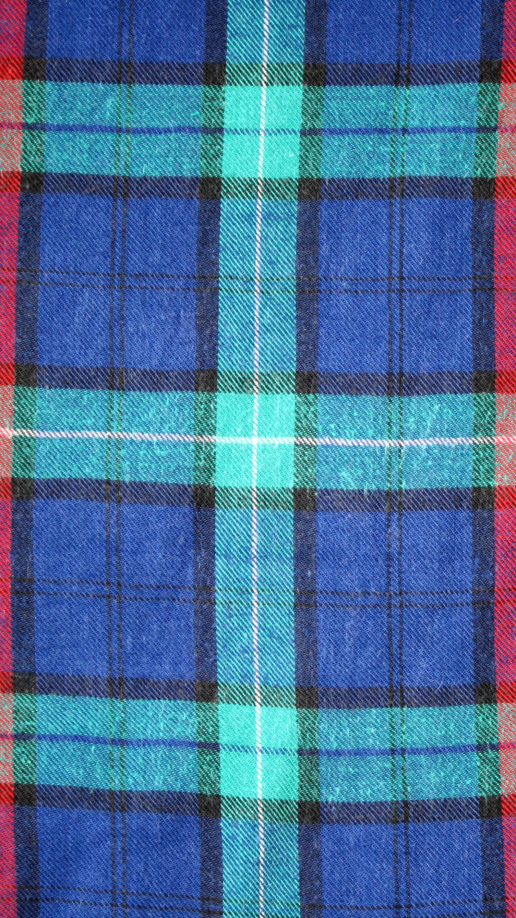 格子呢, 检查, 格子, 织物, Azure 壁纸 750x1334 允许