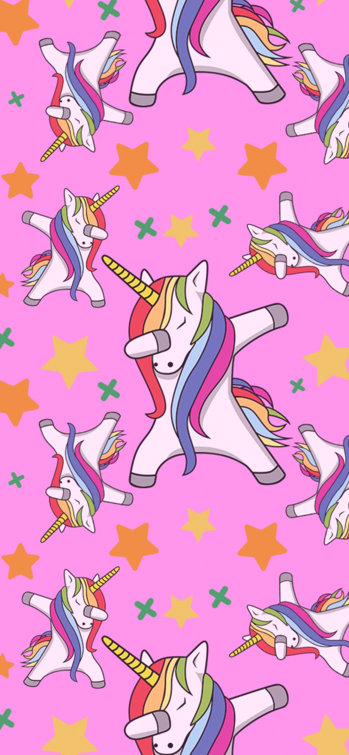 Licorne, Cartoon, Conception, Pink, Art. Wallpaper in 1125x2436 Resolution