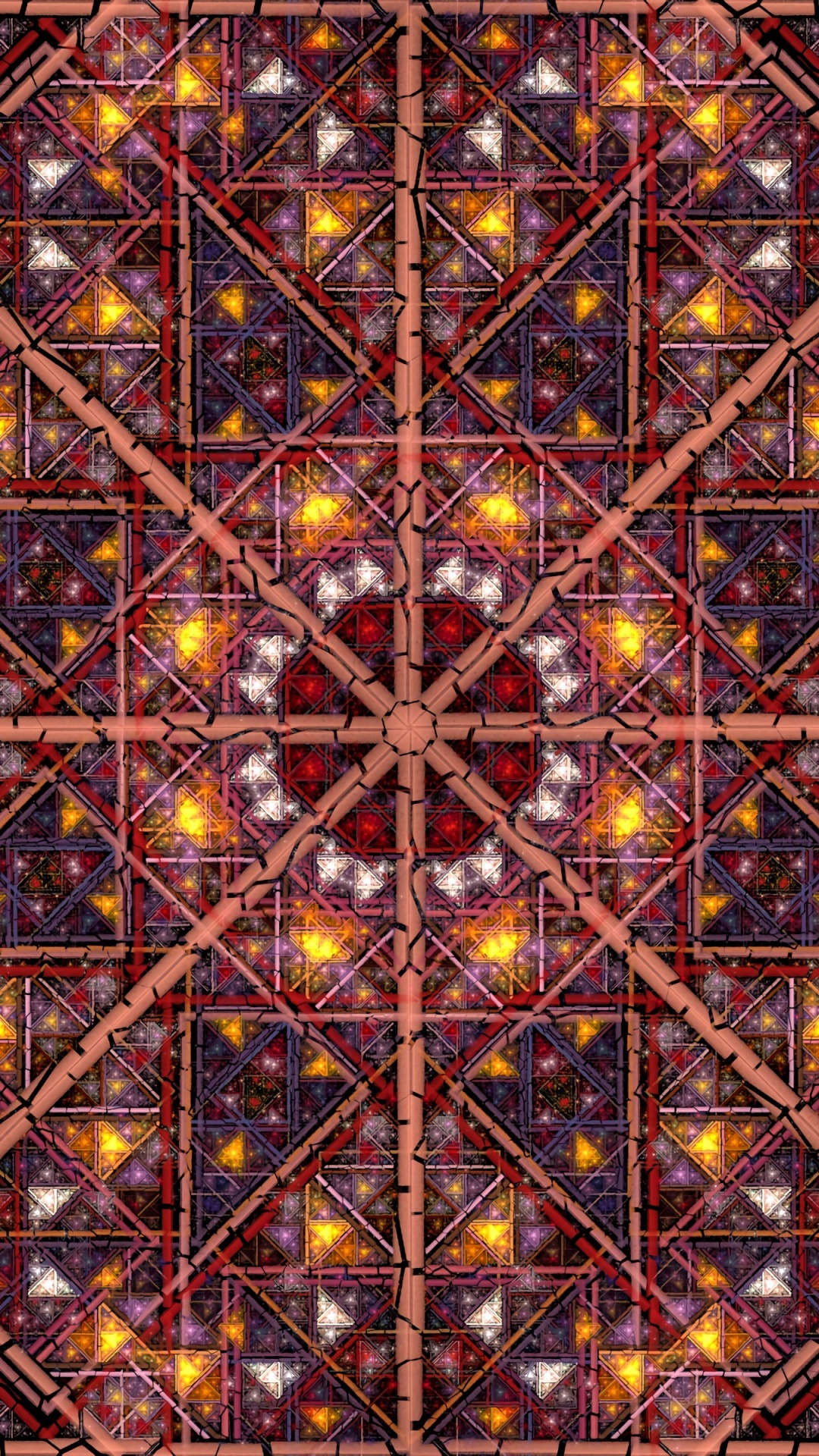 Textile Floral Marron et Noir. Wallpaper in 1080x1920 Resolution