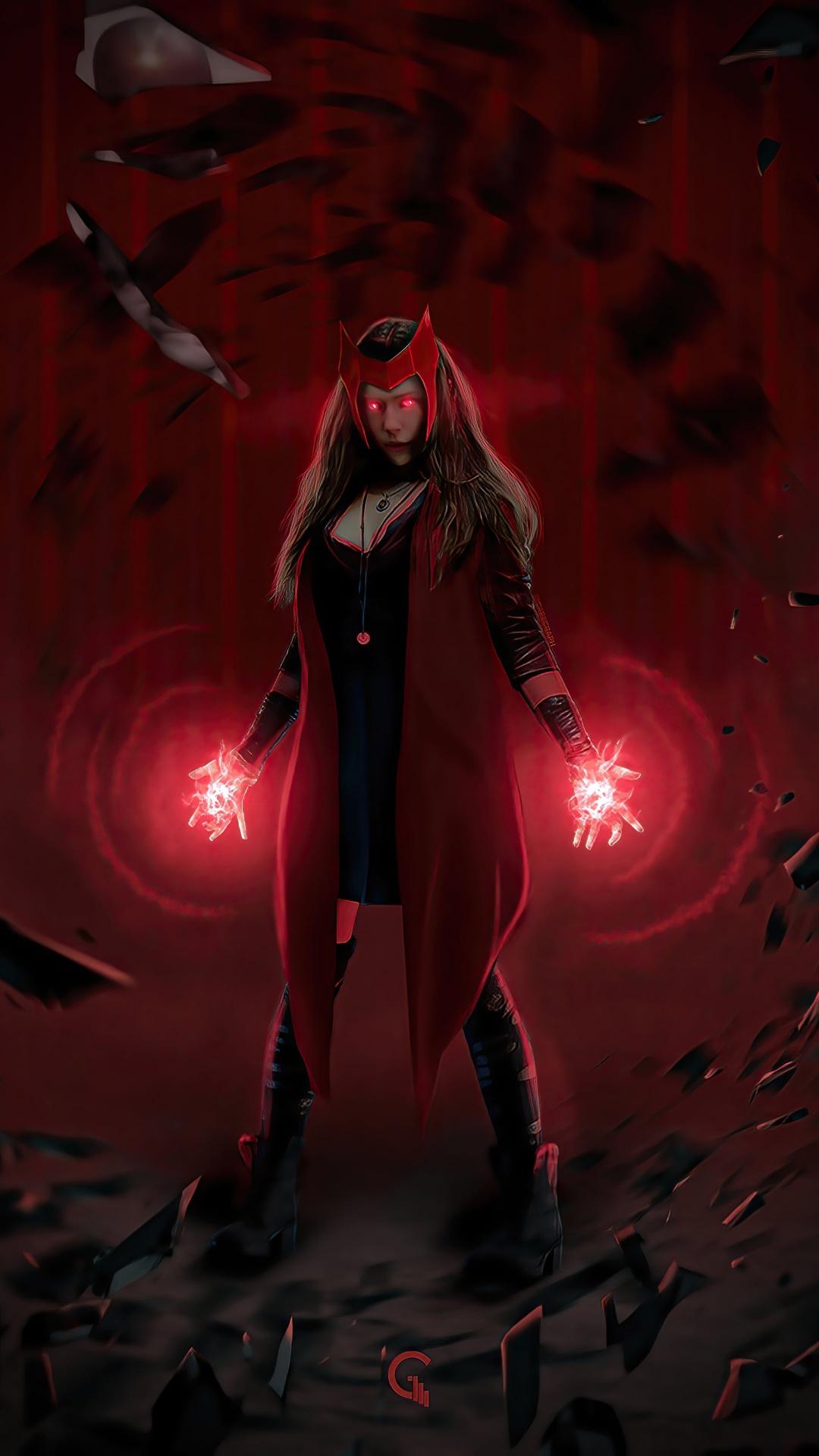 万达Maximoff, 粉红色, 艺术, 品红色 壁纸 1080x1920 允许