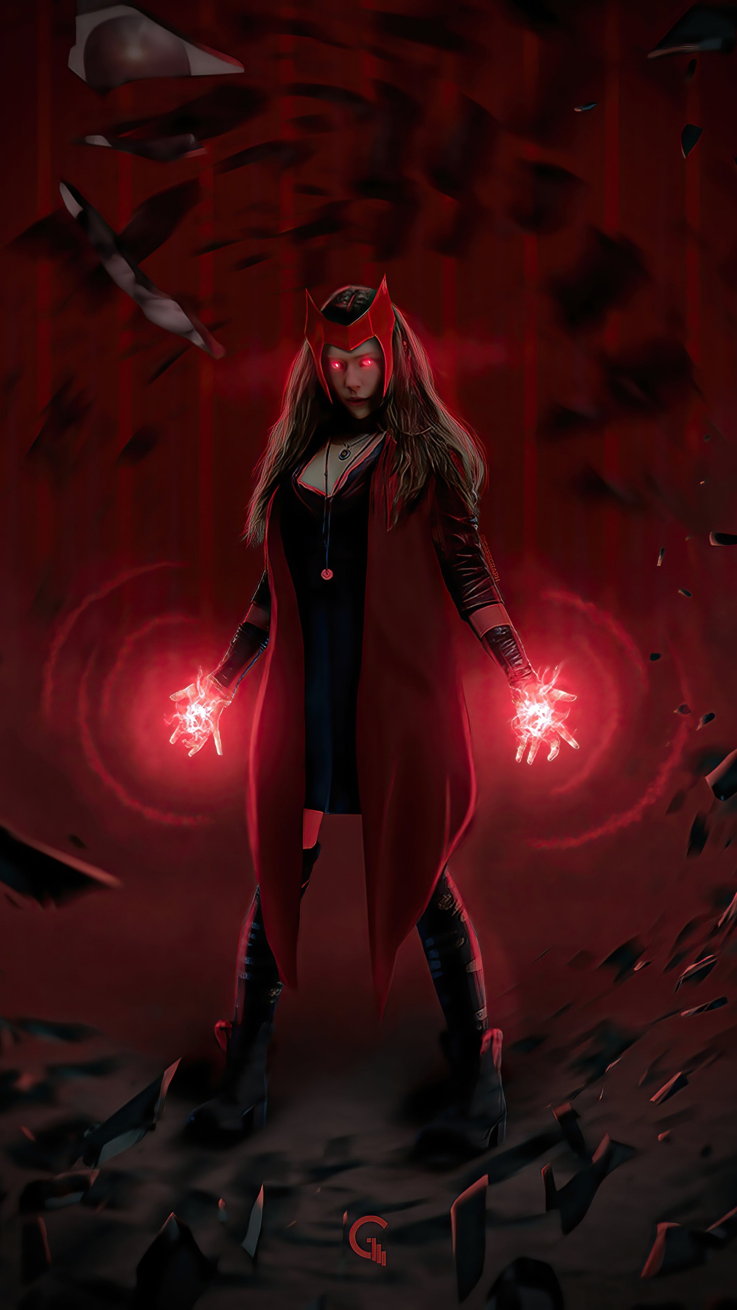 万达Maximoff, 粉红色, 艺术, 品红色 壁纸 1440x2560 允许