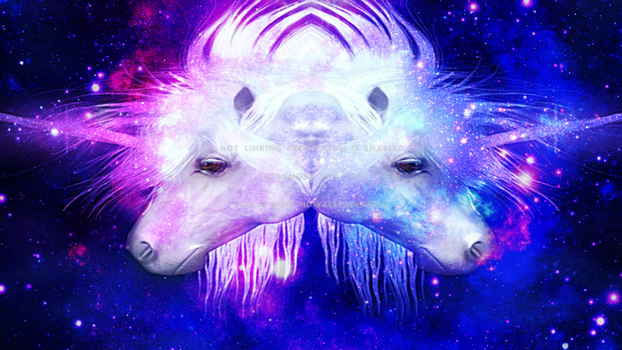 Peinture de Tête D'animal Violet et Blanc. Wallpaper in 1280x720 Resolution