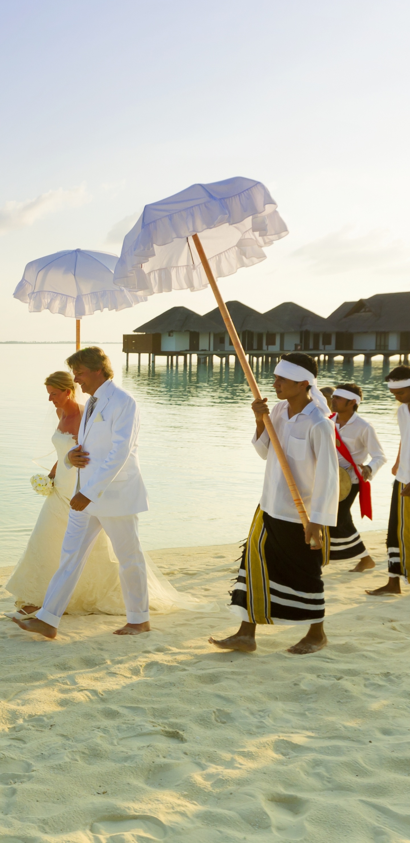 马尔代夫维拉沙鲁岛度假村, 度假, 蜜月, 旅游业, 大海 壁纸 1440x2960 允许