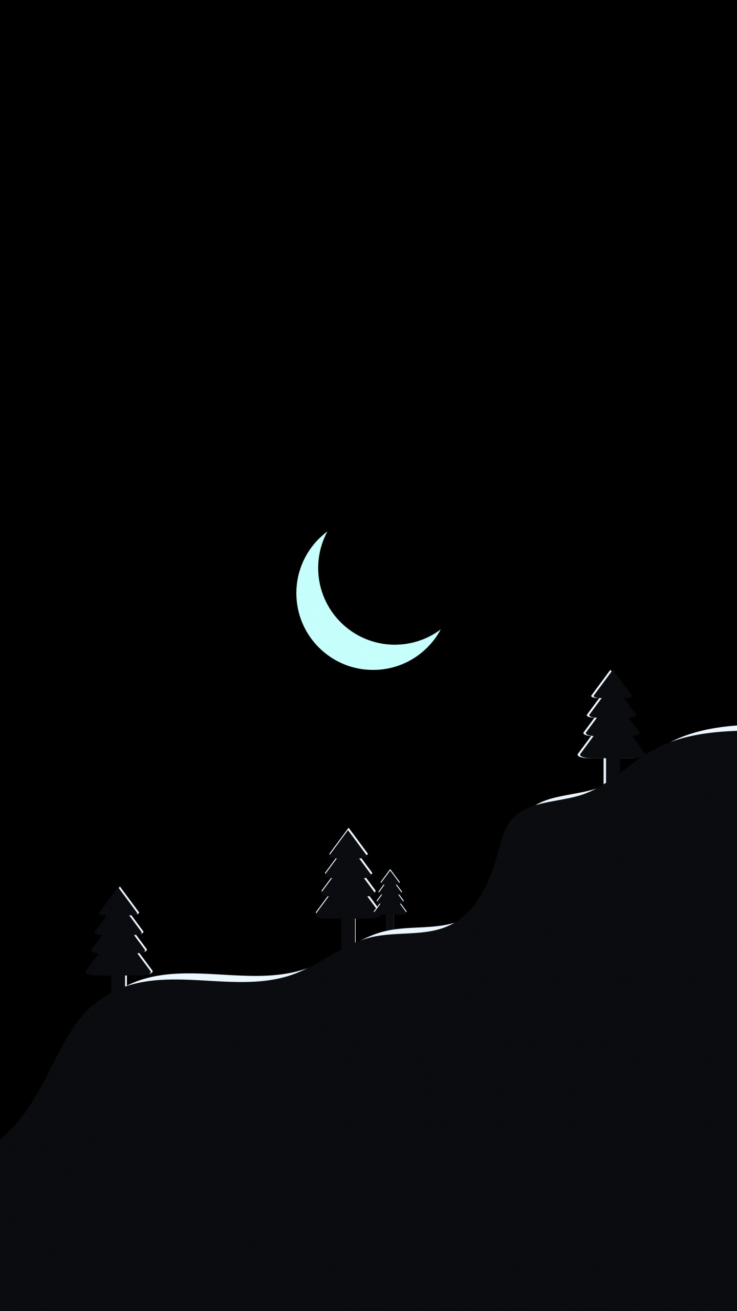 Ios, Tablet, Amoled, Mond, Crescent. Wallpaper in 1440x2560 Resolution