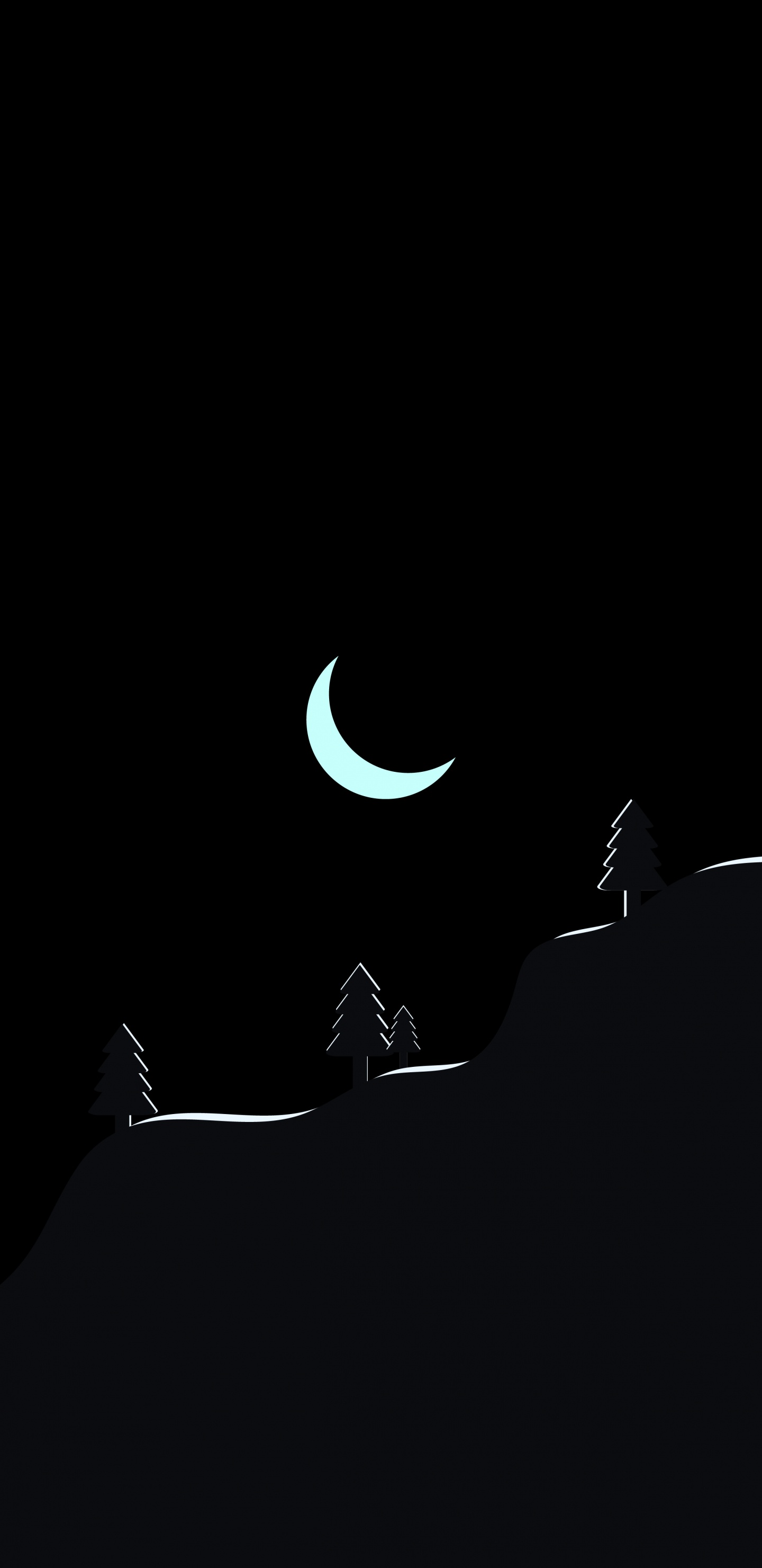 Ios, Tablet, Amoled, Mond, Crescent. Wallpaper in 1440x2960 Resolution