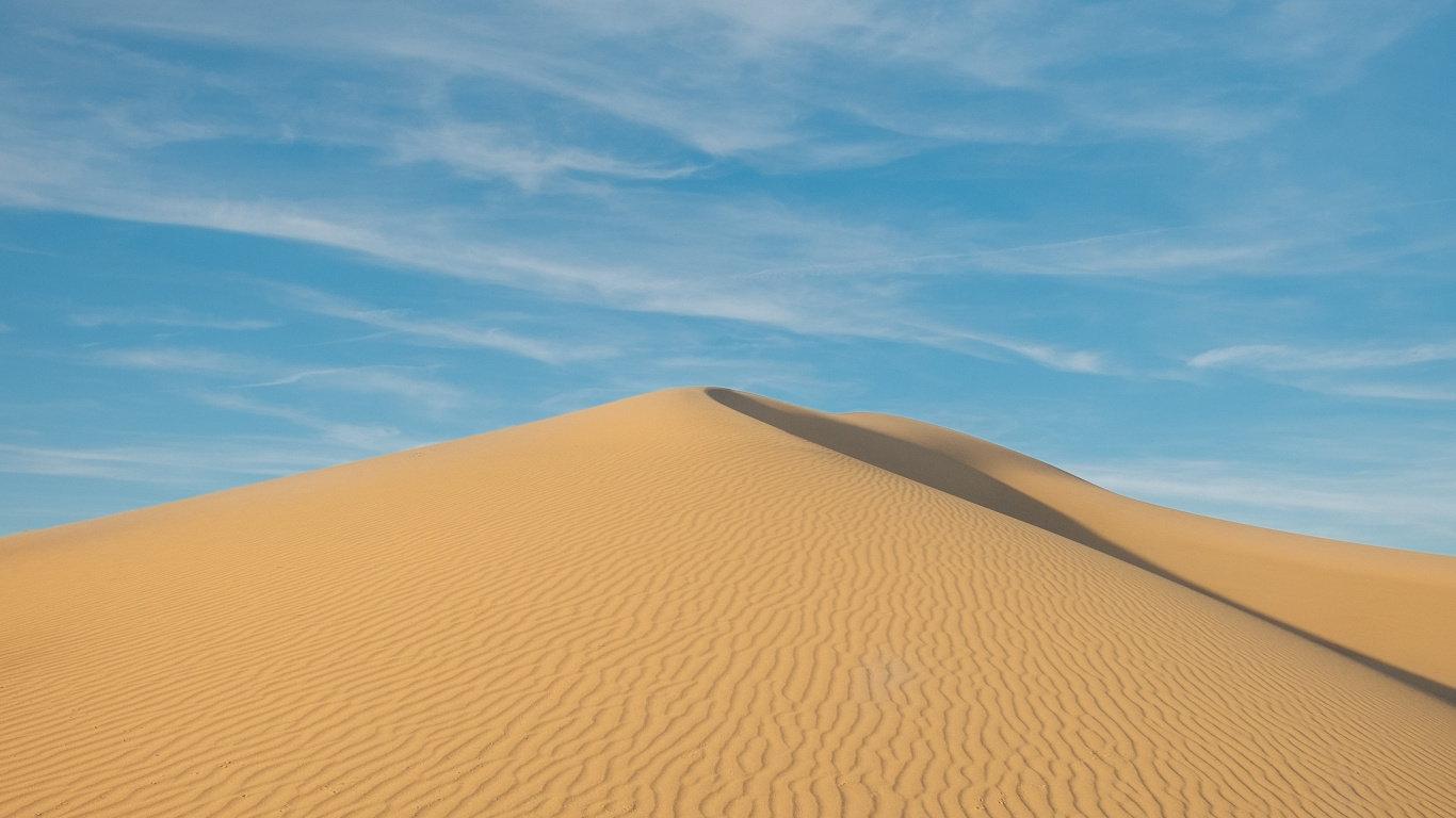 Erg, Singing Sand, Dune, Sand, Natural Environment. Wallpaper in 1366x768 Resolution