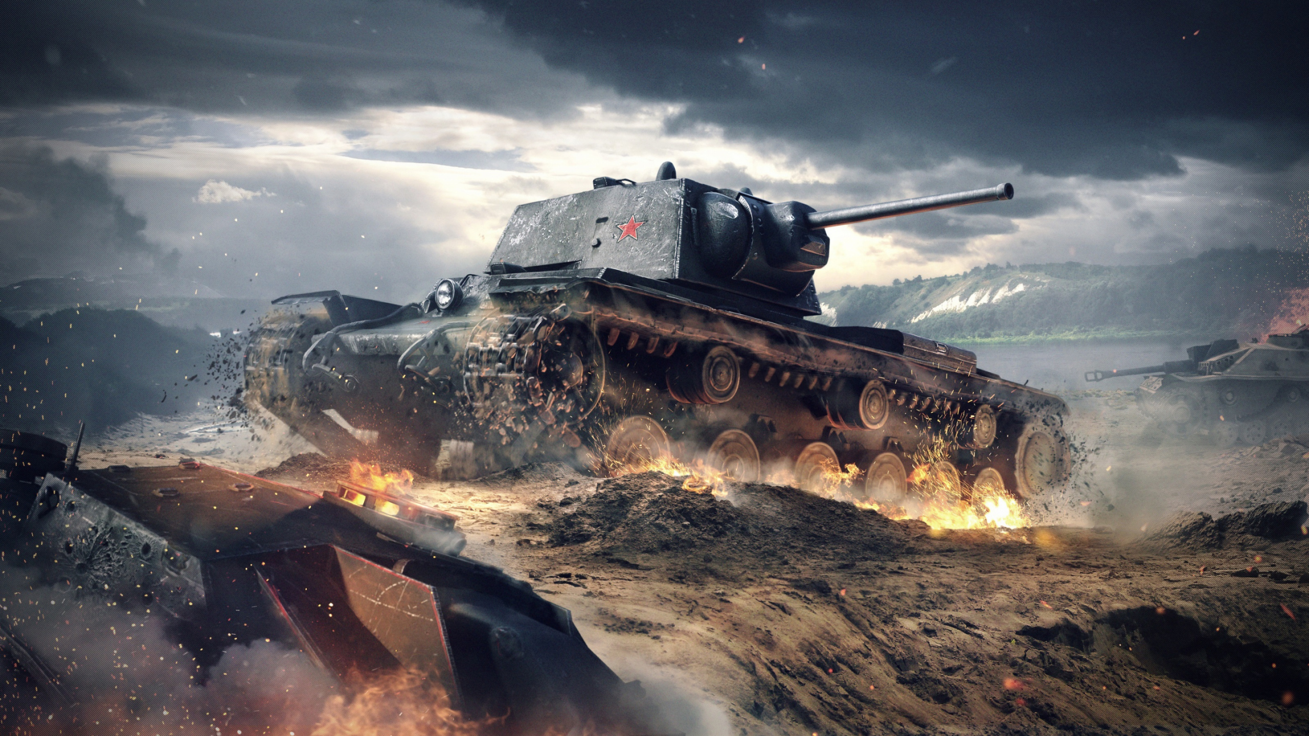 World of Tanks, Wargaming, Véhicule de Combat, Véhicule à Moteur, Ciel. Wallpaper in 2560x1440 Resolution
