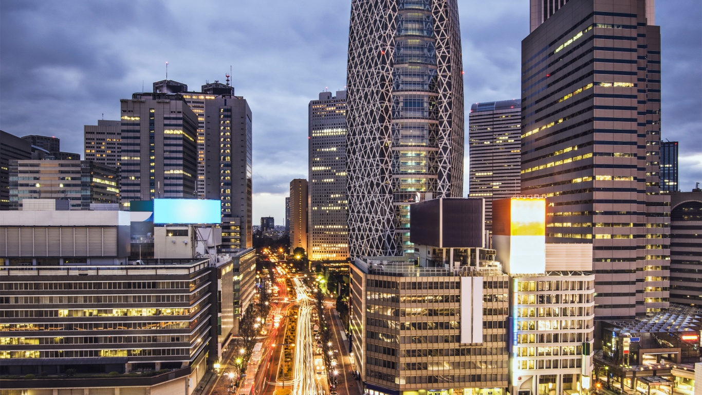 City Buildings Under Blue Sky During Daytime. Wallpaper in 1366x768 Resolution