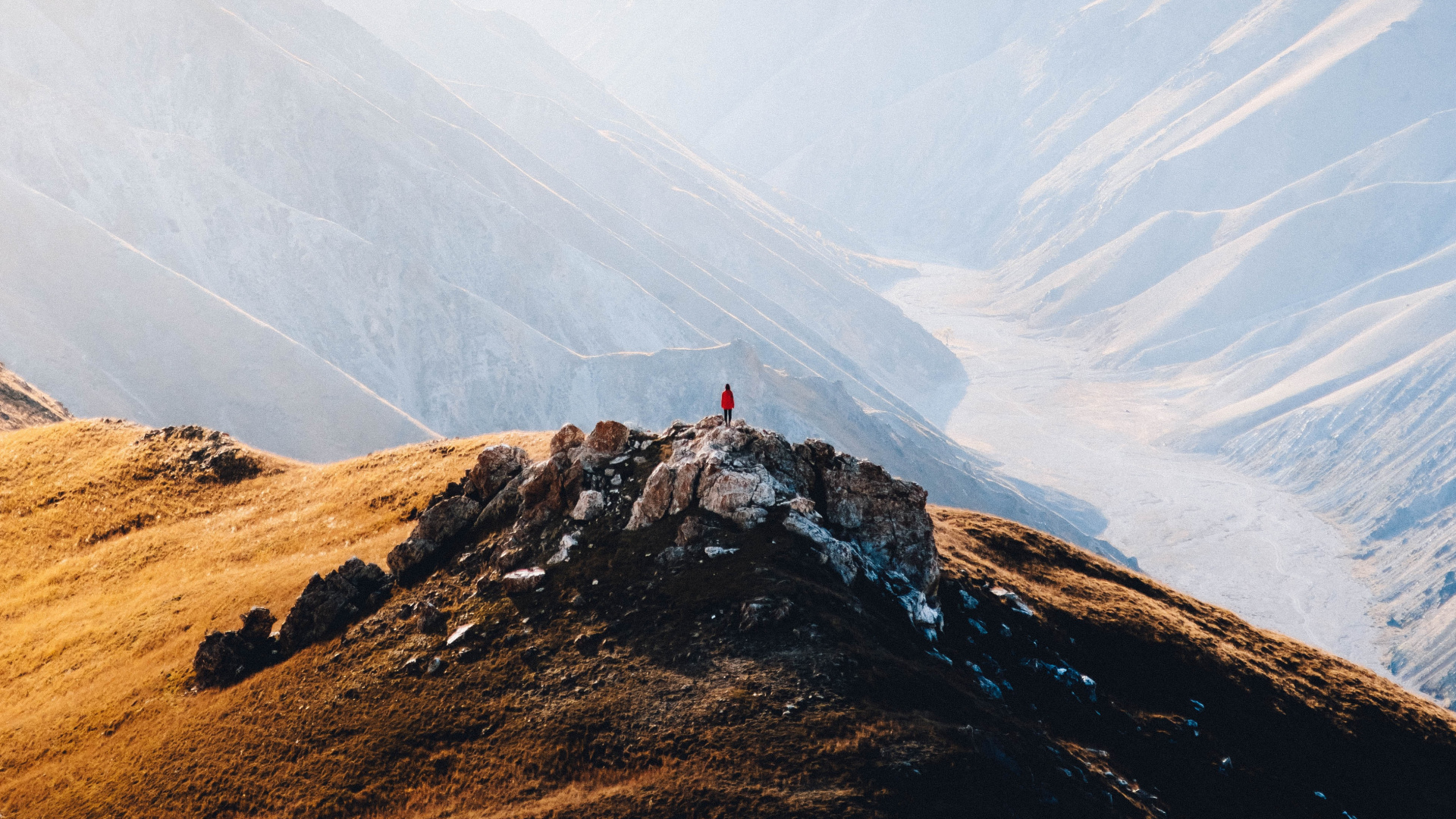 Bergigen Landschaftsformen, Hochland, Grat, Hill, Bergkette. Wallpaper in 1920x1080 Resolution