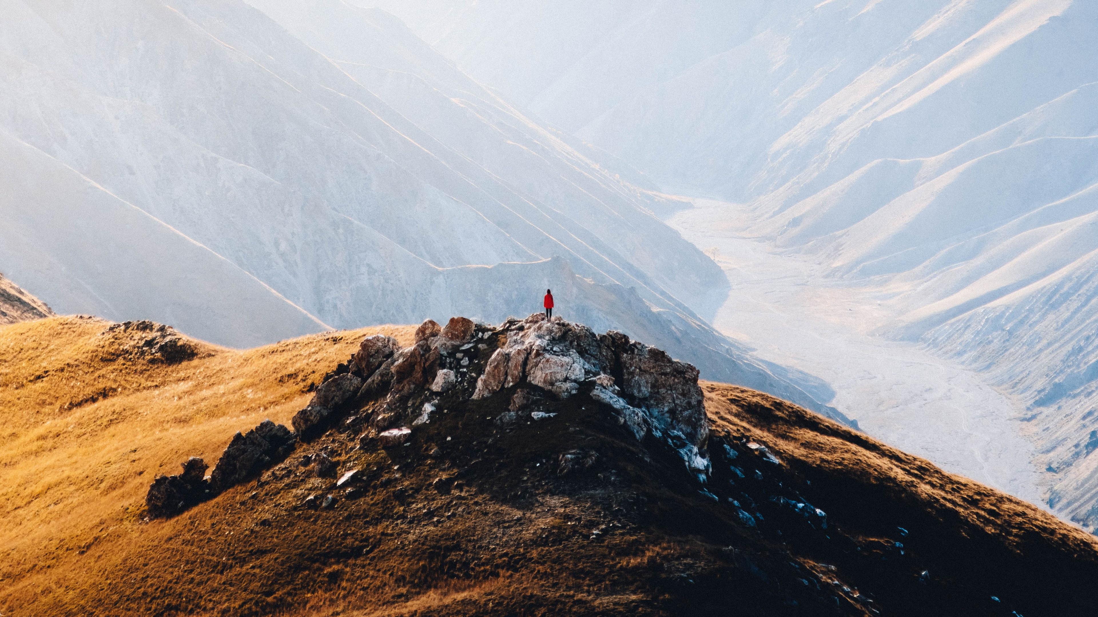 Bergigen Landschaftsformen, Hochland, Grat, Hill, Bergkette. Wallpaper in 3840x2160 Resolution