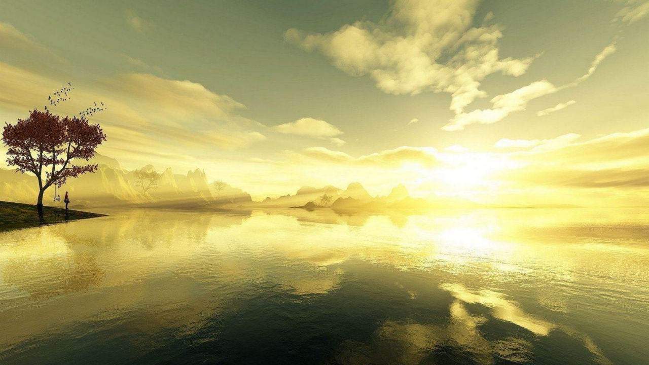 Body of Water Under Cloudy Sky During Daytime. Wallpaper in 1280x720 Resolution