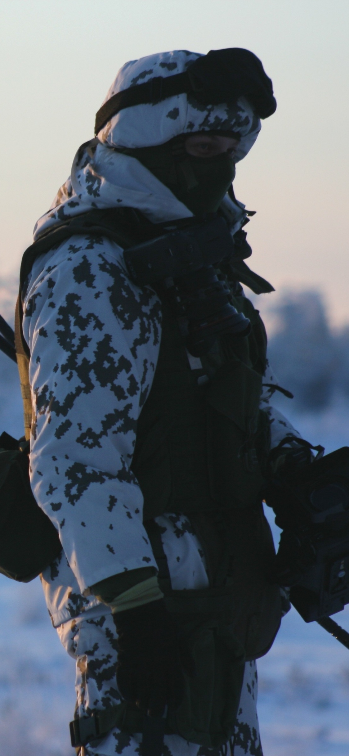 Soldat, Neige, Hiver, Congélation, de L'arctique. Wallpaper in 1125x2436 Resolution