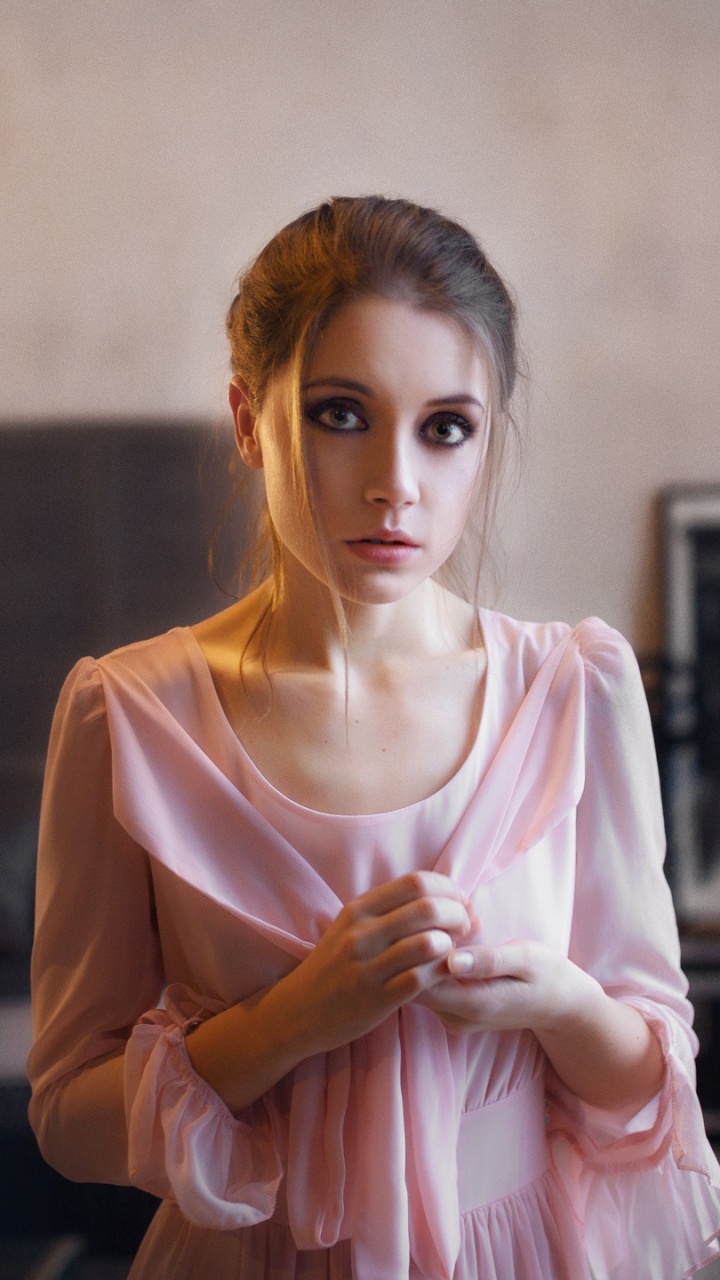 Portrait, Face, Pink, Head, Beauty. Wallpaper in 720x1280 Resolution