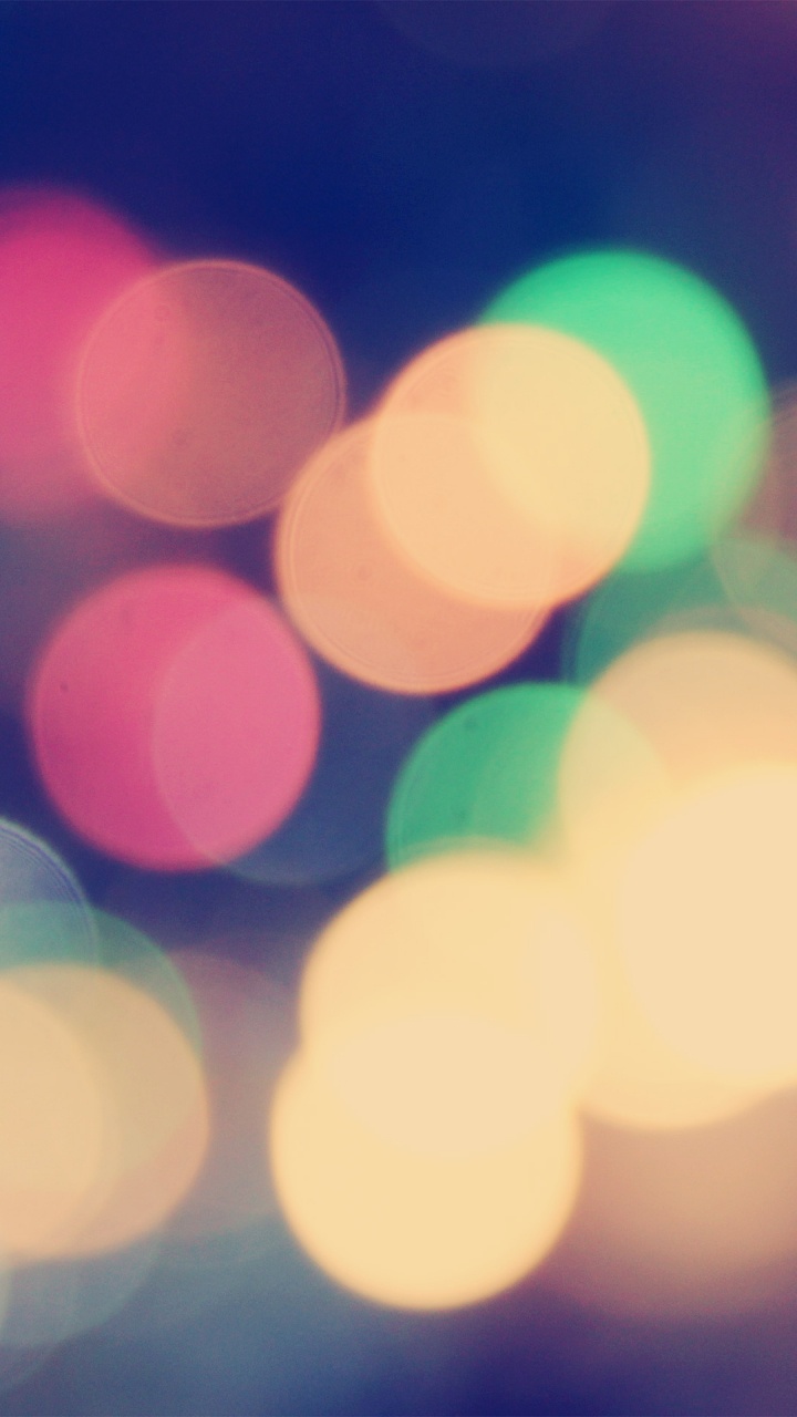 Luces Bokeh Rojas y Amarillas. Wallpaper in 720x1280 Resolution