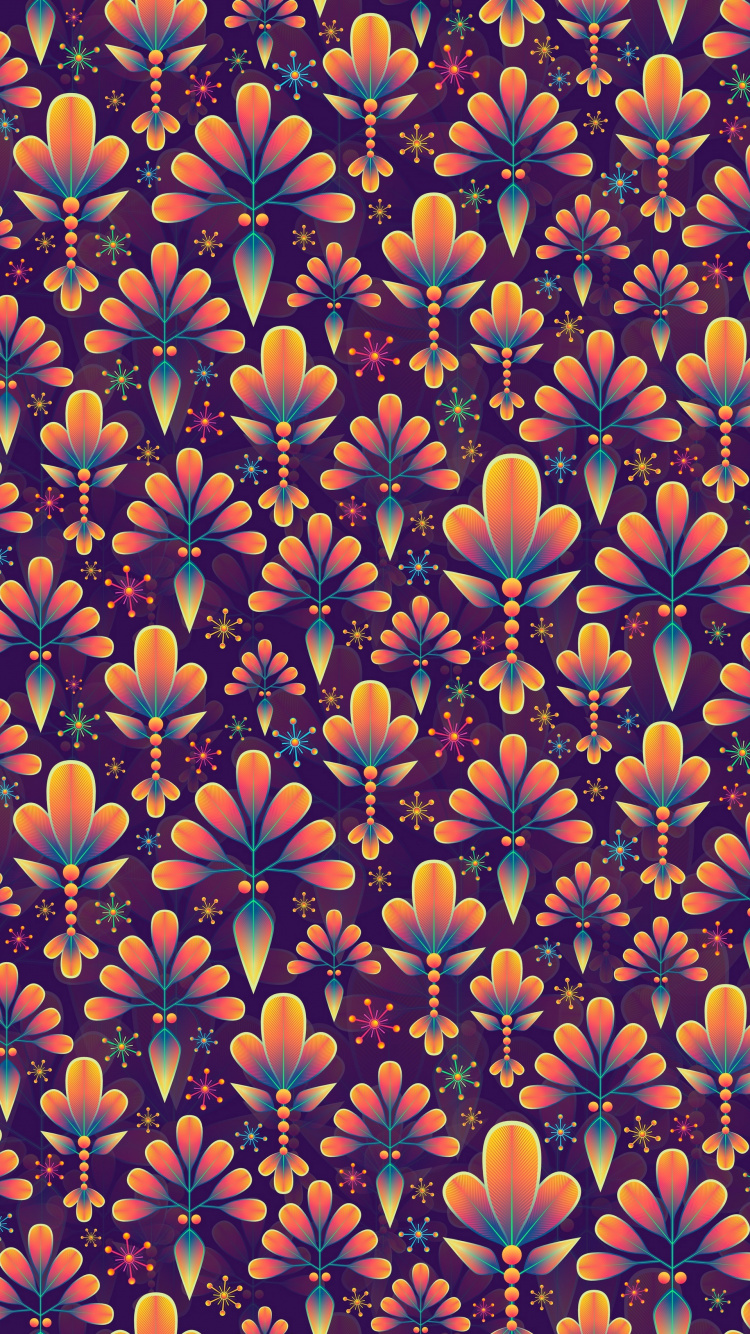 野花, 花卉设计, 纹理, 鼠标垫, 工厂 壁纸 750x1334 允许