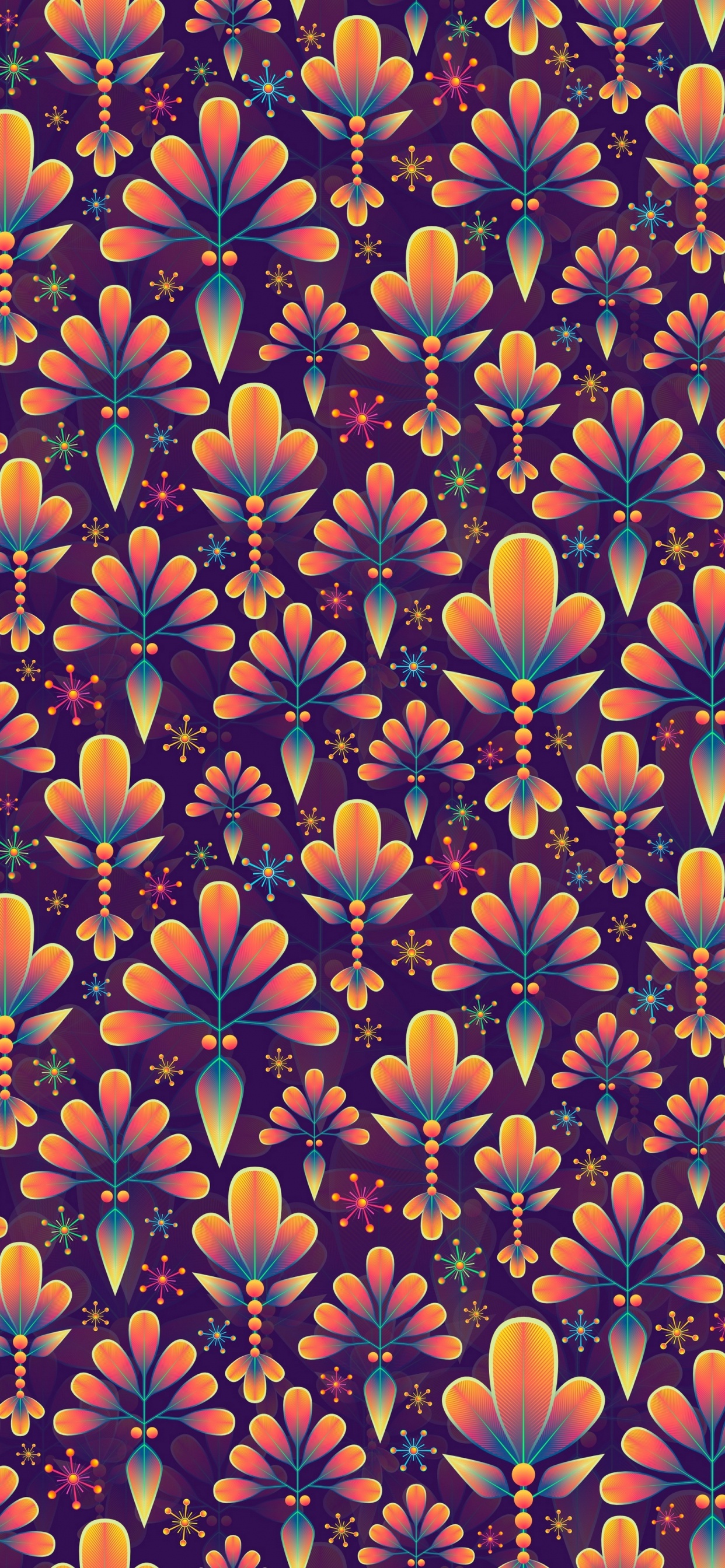 Textile Floral Bleu et Blanc. Wallpaper in 1242x2688 Resolution