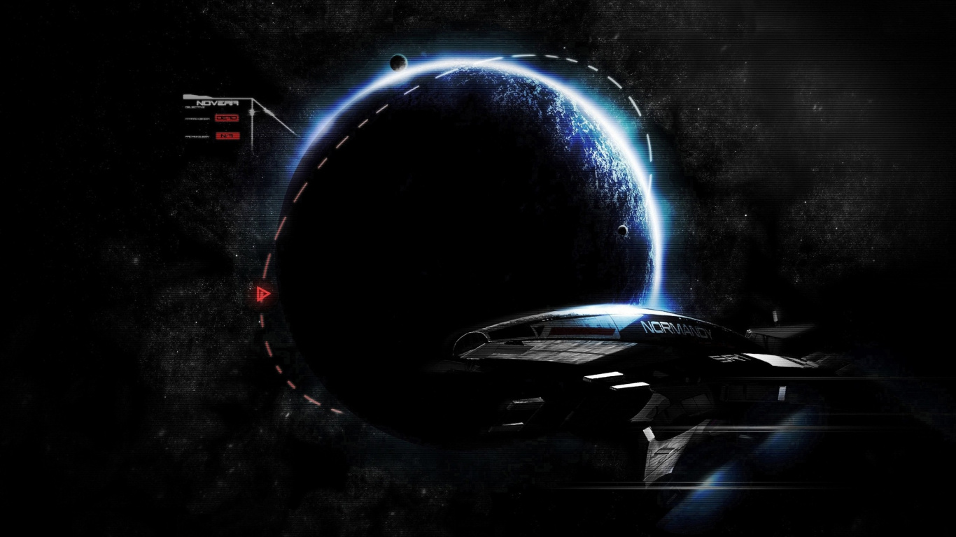 Mass Effect 3, Weltraum, Raum, Planet, Himmel. Wallpaper in 1366x768 Resolution
