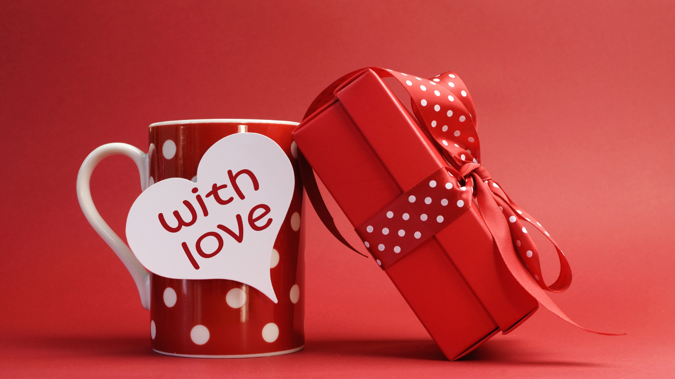 Romance, Valentines Day, Heart, Love, Cup. Wallpaper in 1366x768 Resolution