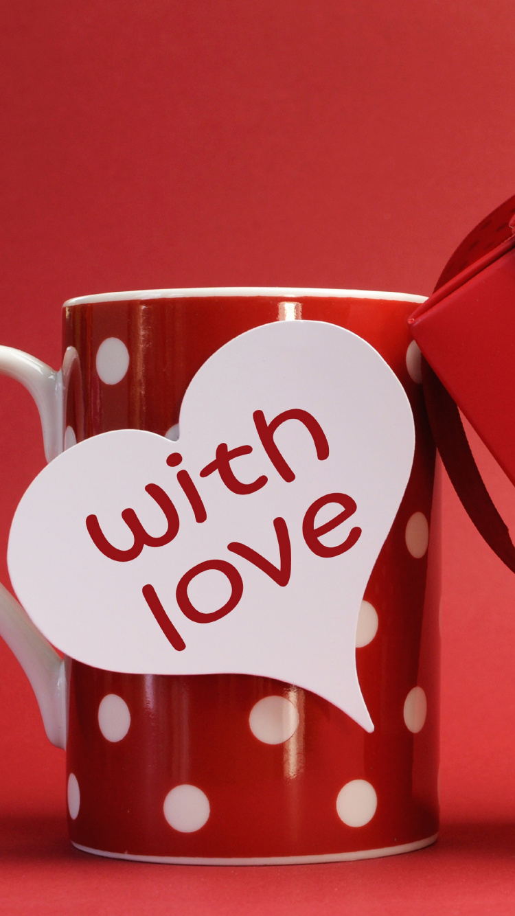 浪漫, 心脏, 爱情, 咖啡杯, 假日 壁纸 750x1334 允许