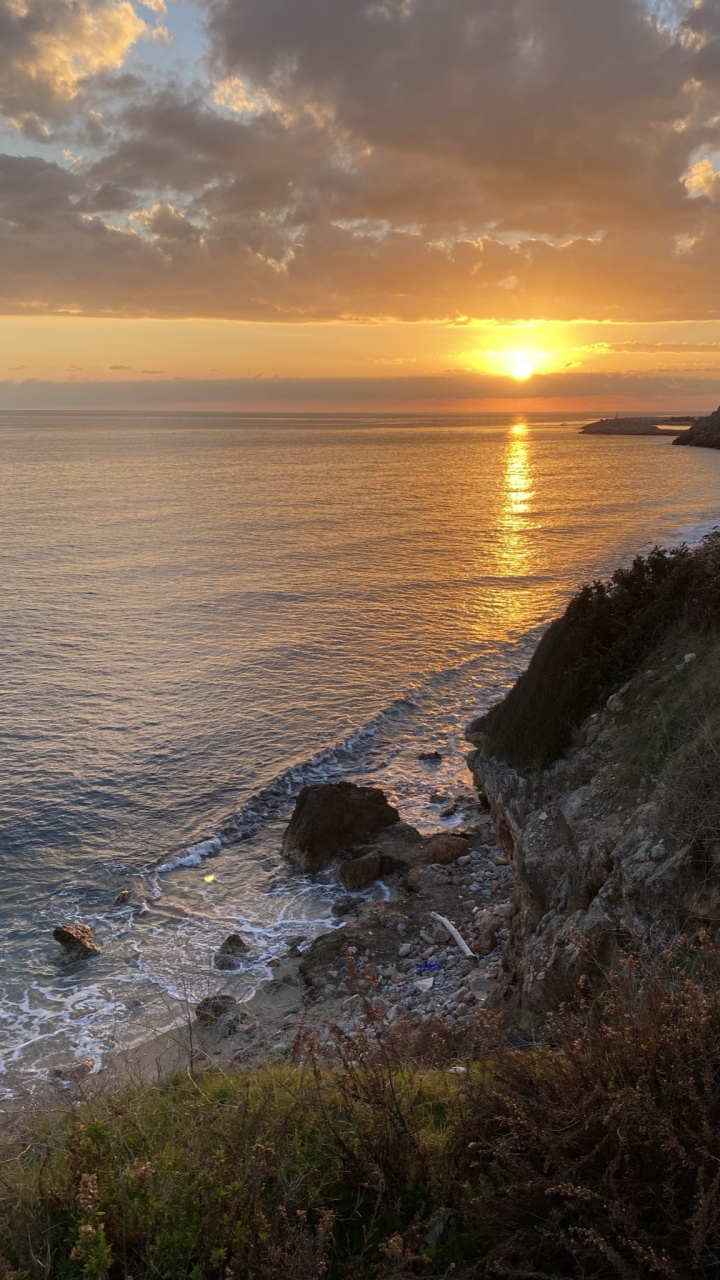 海岸, 水资源, 自然景观, 余辉, 阳光 壁纸 720x1280 允许