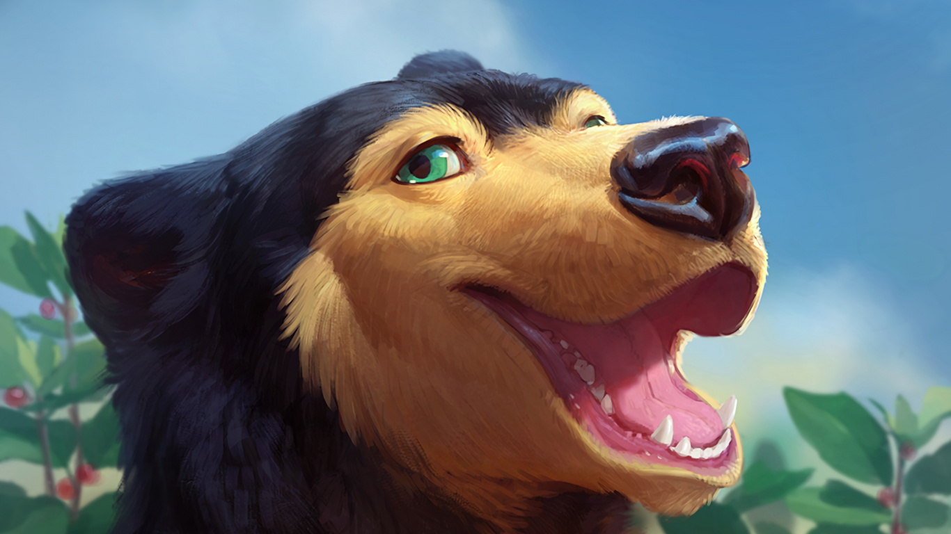 Black and Brown Short Coated Dog. Wallpaper in 1366x768 Resolution