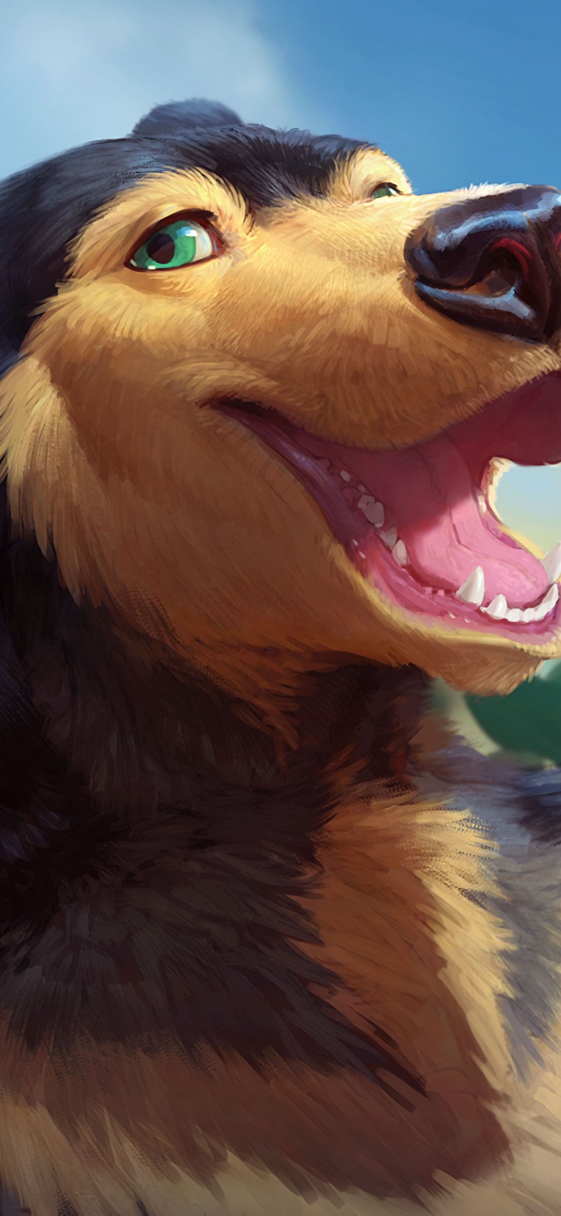 Schwarz-brauner Kurzhaariger Hund. Wallpaper in 1125x2436 Resolution