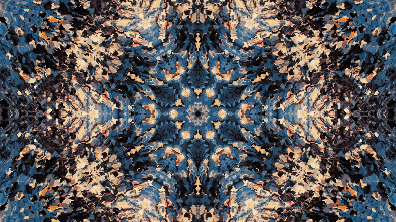 Blue and Brown Floral Textile. Wallpaper in 1366x768 Resolution