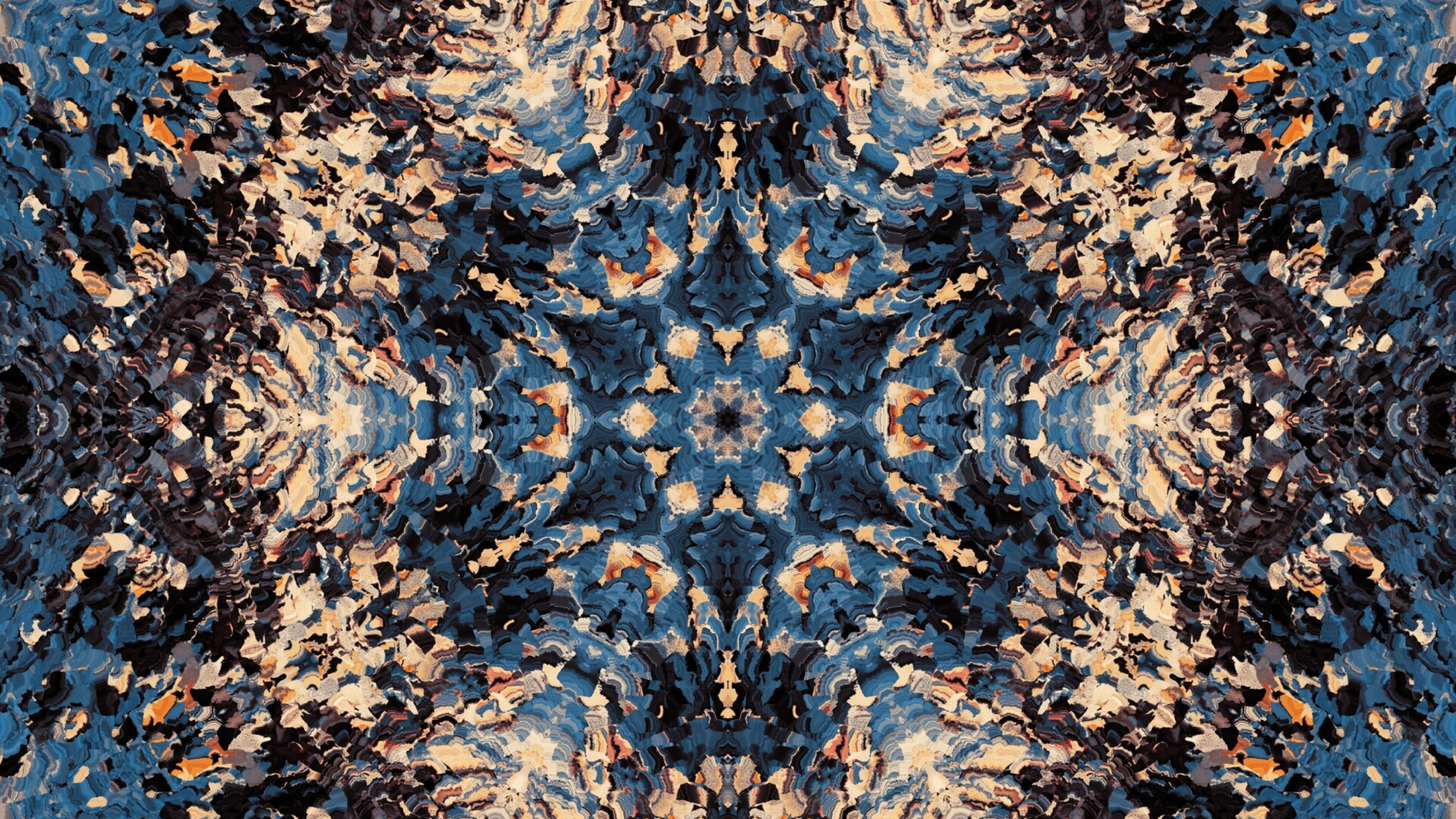 Textile Floral Bleu et Marron. Wallpaper in 2560x1440 Resolution