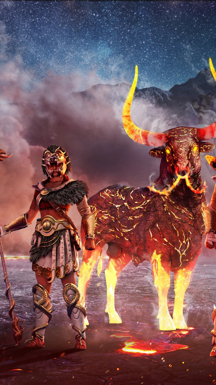 Assassins Creed Odyssey, Ubisoft, Hercules, pc Game, Demon. Wallpaper in 750x1334 Resolution