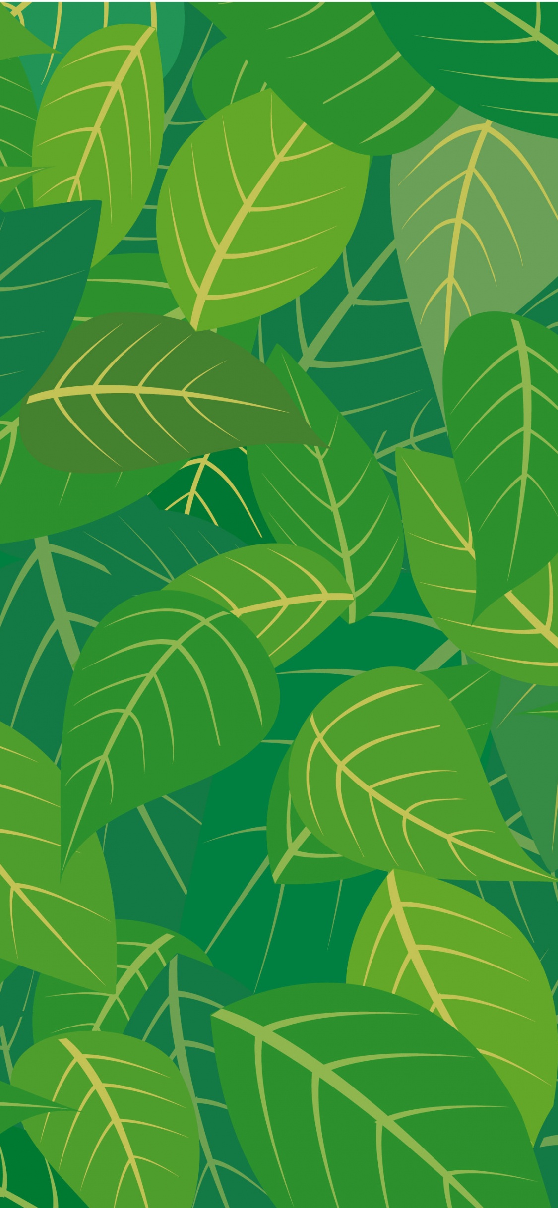 Planta de Hoja Verde y Amarilla. Wallpaper in 1125x2436 Resolution