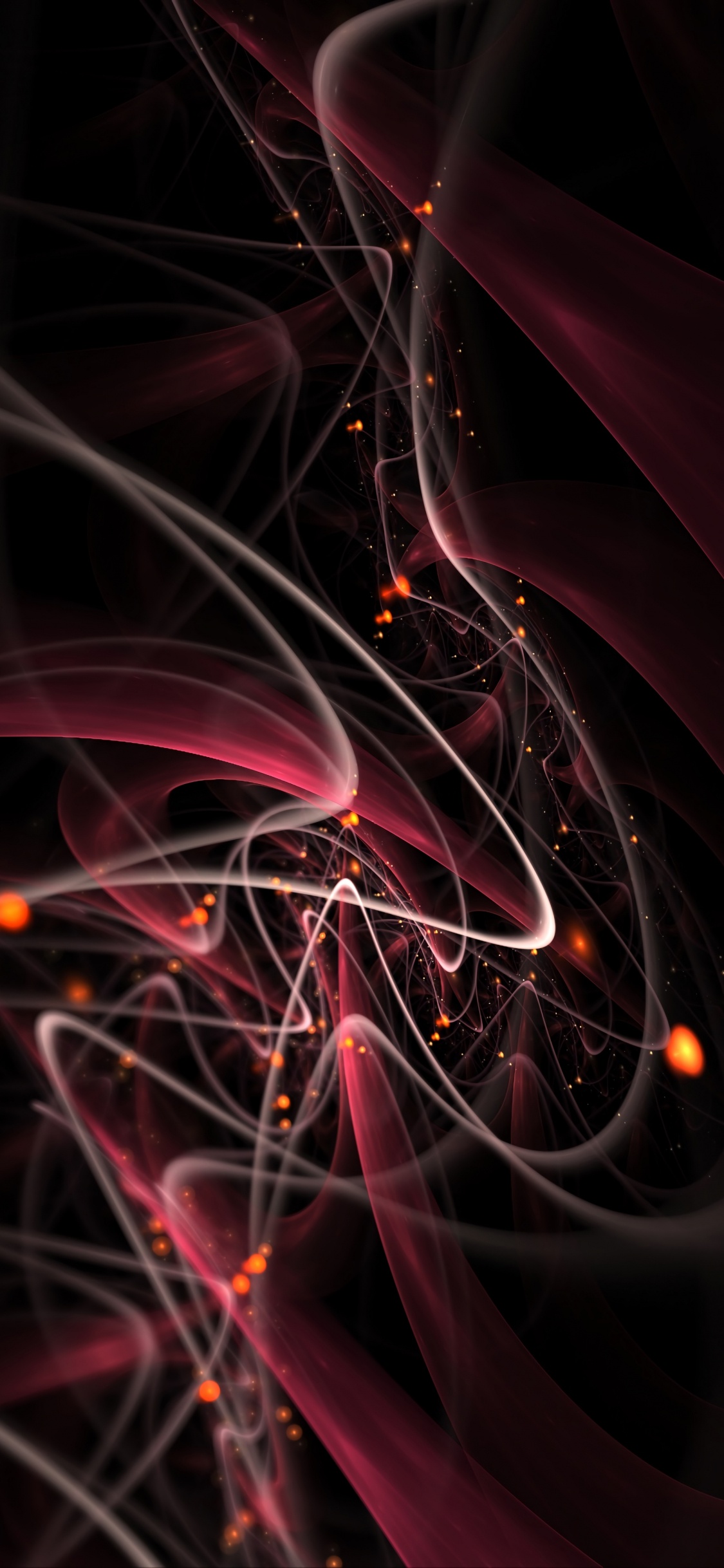 Fond D'écran Numérique Lumière Rouge et Bleue. Wallpaper in 1125x2436 Resolution