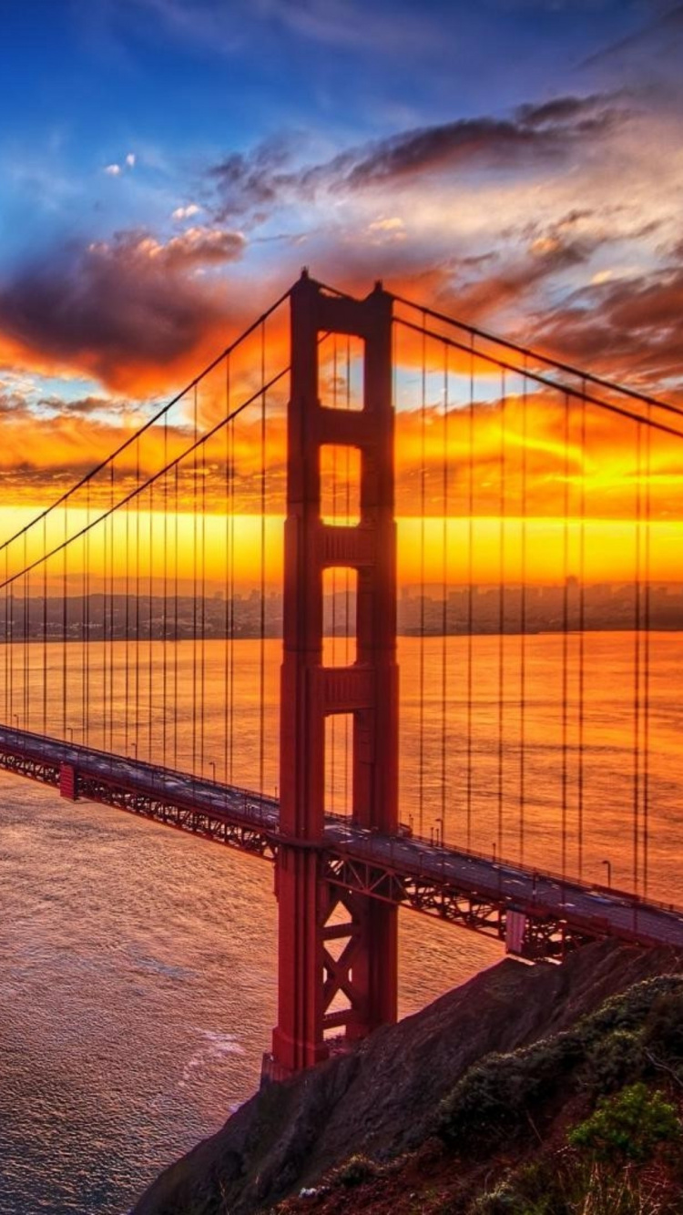 Puente Golden Gate San Francisco California. Wallpaper in 750x1334 Resolution